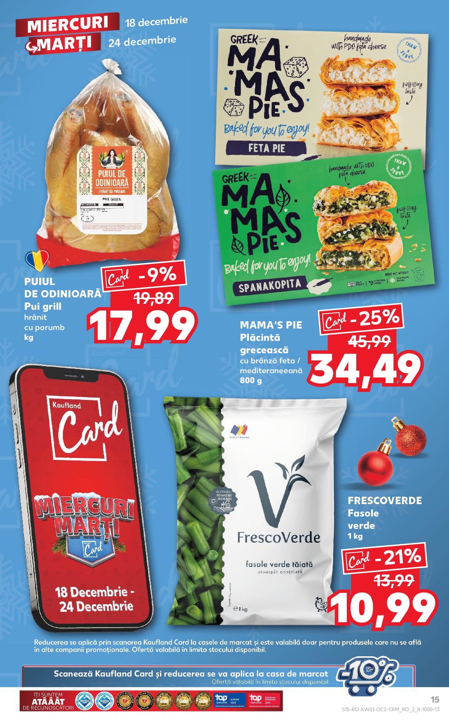 Kaufland - Catalog Kaufland până în data de 22.12.2024 17.12.2024 - Revista si Oferta | Pagină: 15 | Produse: Grill, Plăcintă, Brânză, Porumb