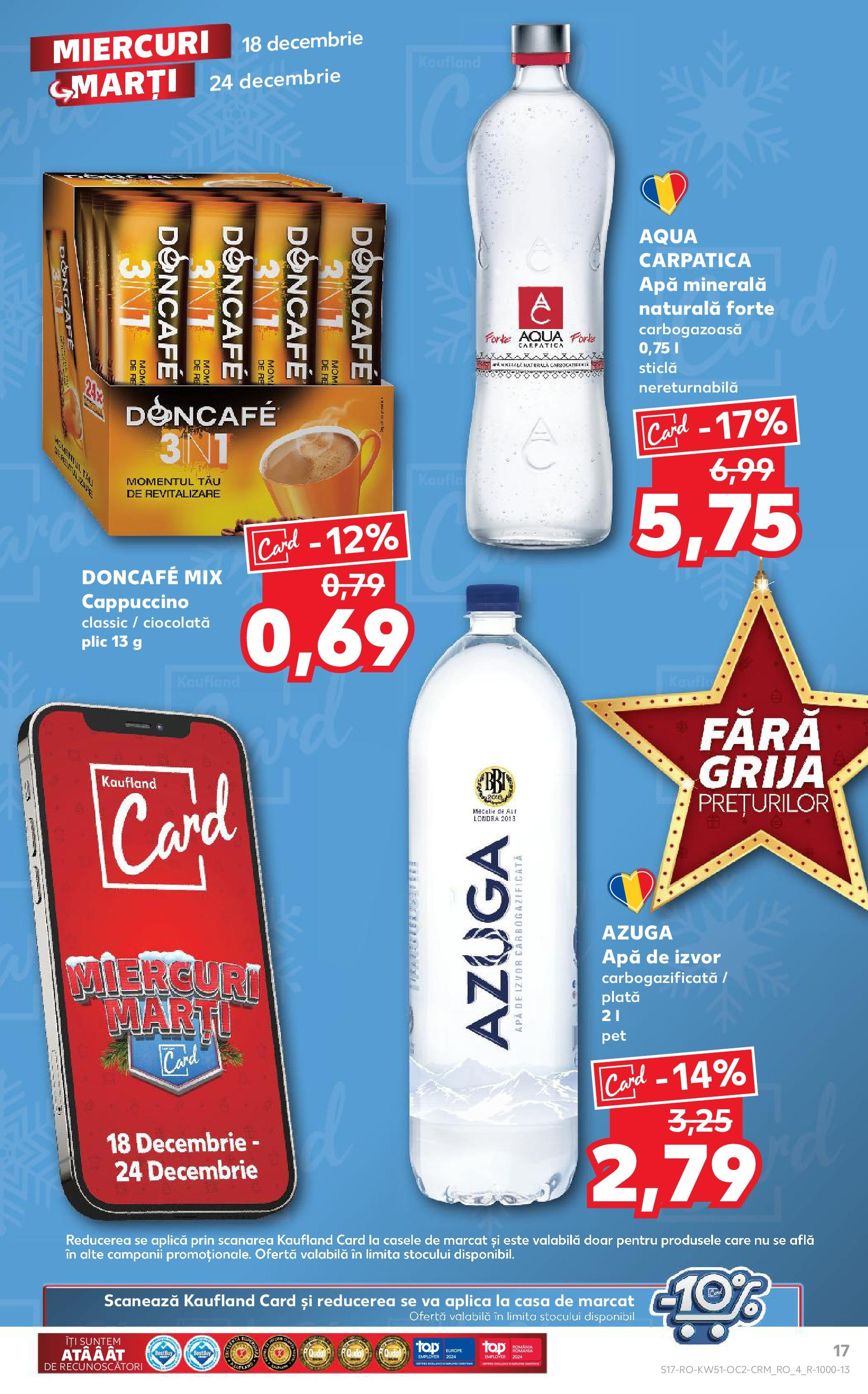 Kaufland - Catalog Kaufland până în data de 22.12.2024 17.12.2024 - Revista si Oferta | Pagină: 17 | Produse: Ciocolată, Apă