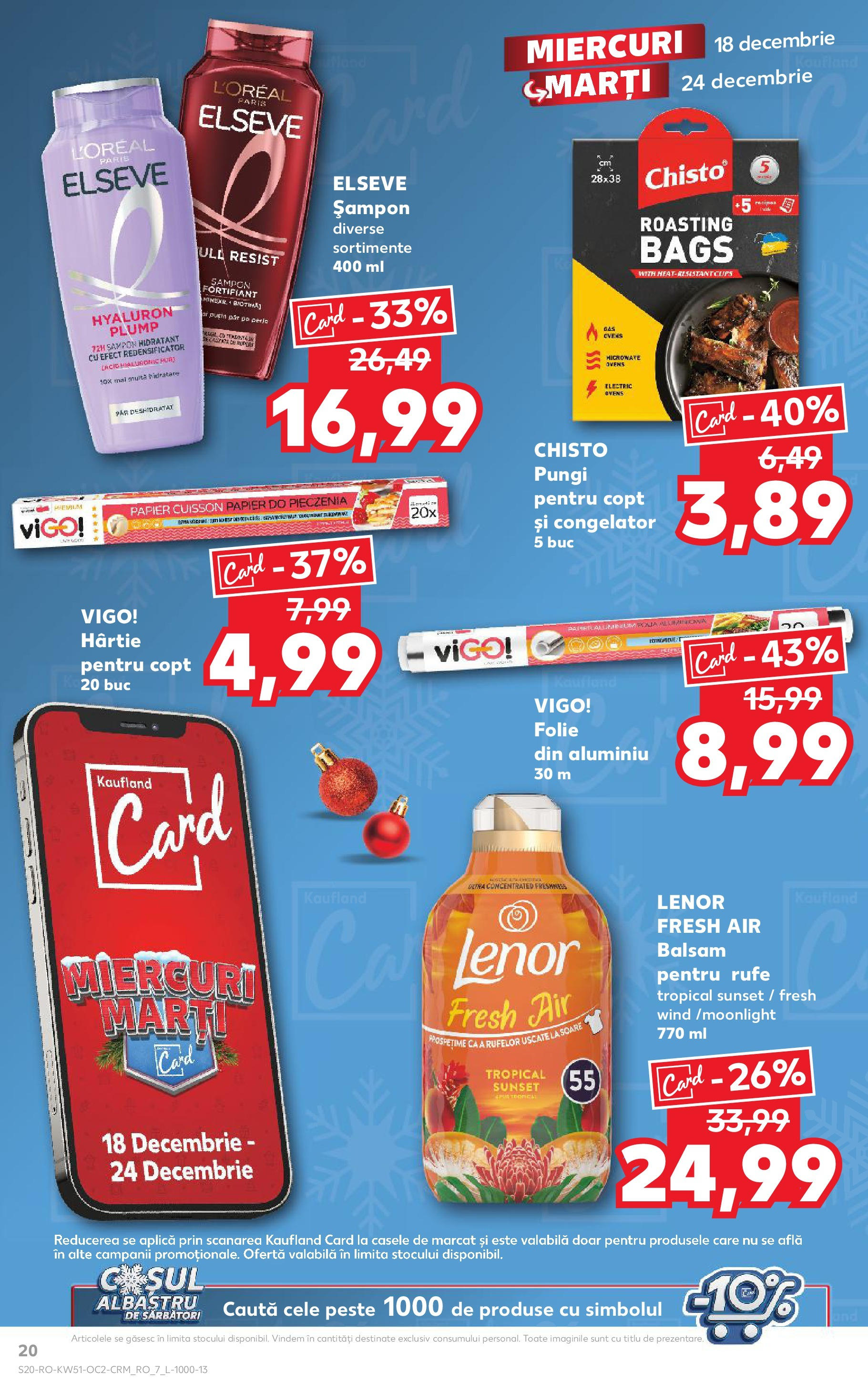 Kaufland - Catalog Kaufland până în data de 22.12.2024 17.12.2024 - Revista si Oferta | Pagină: 20 | Produse: Congelator, Șampon, Balsam, Pește