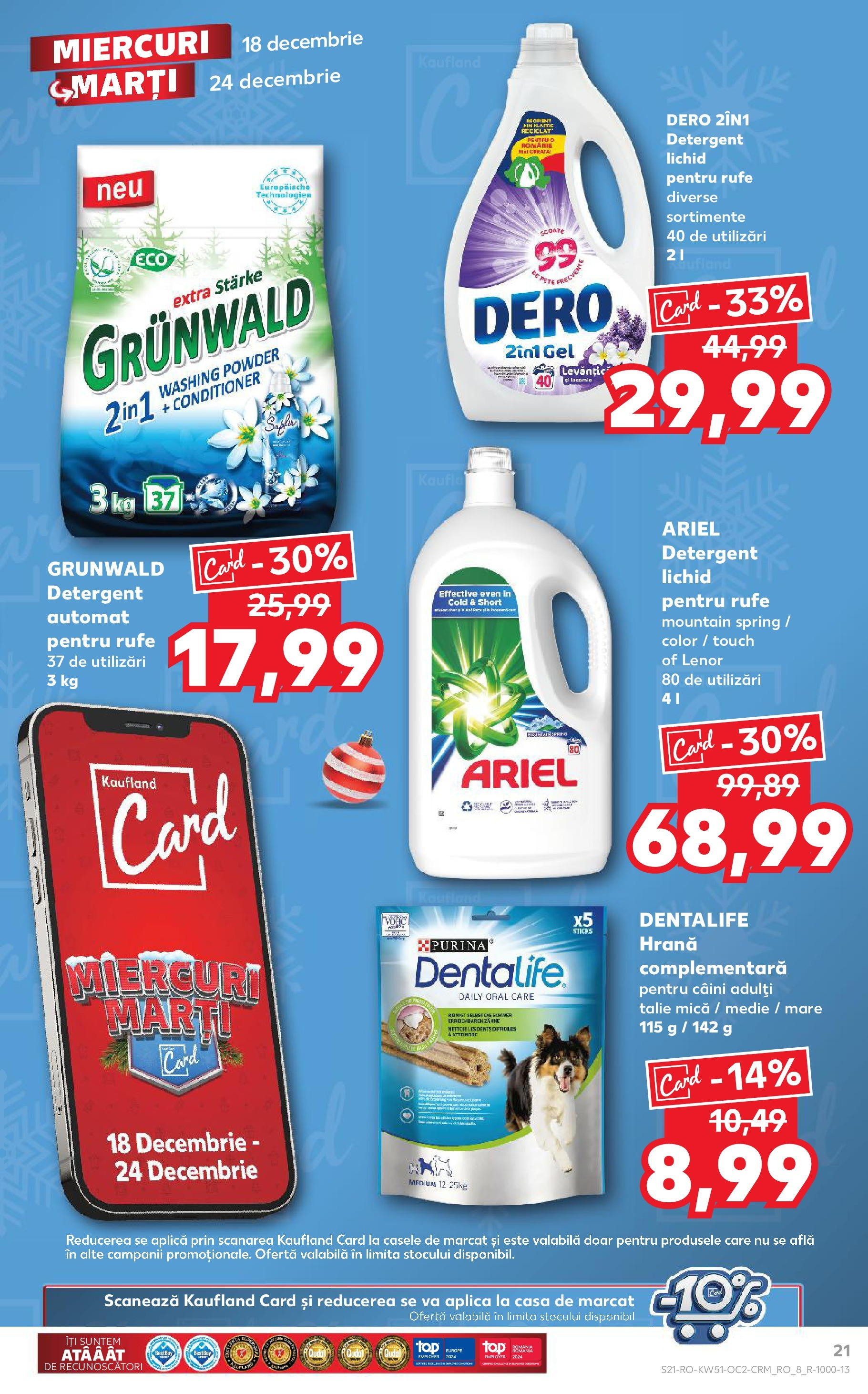 Kaufland - Catalog Kaufland până în data de 22.12.2024 17.12.2024 - Revista si Oferta | Pagină: 21 | Produse: Detergent