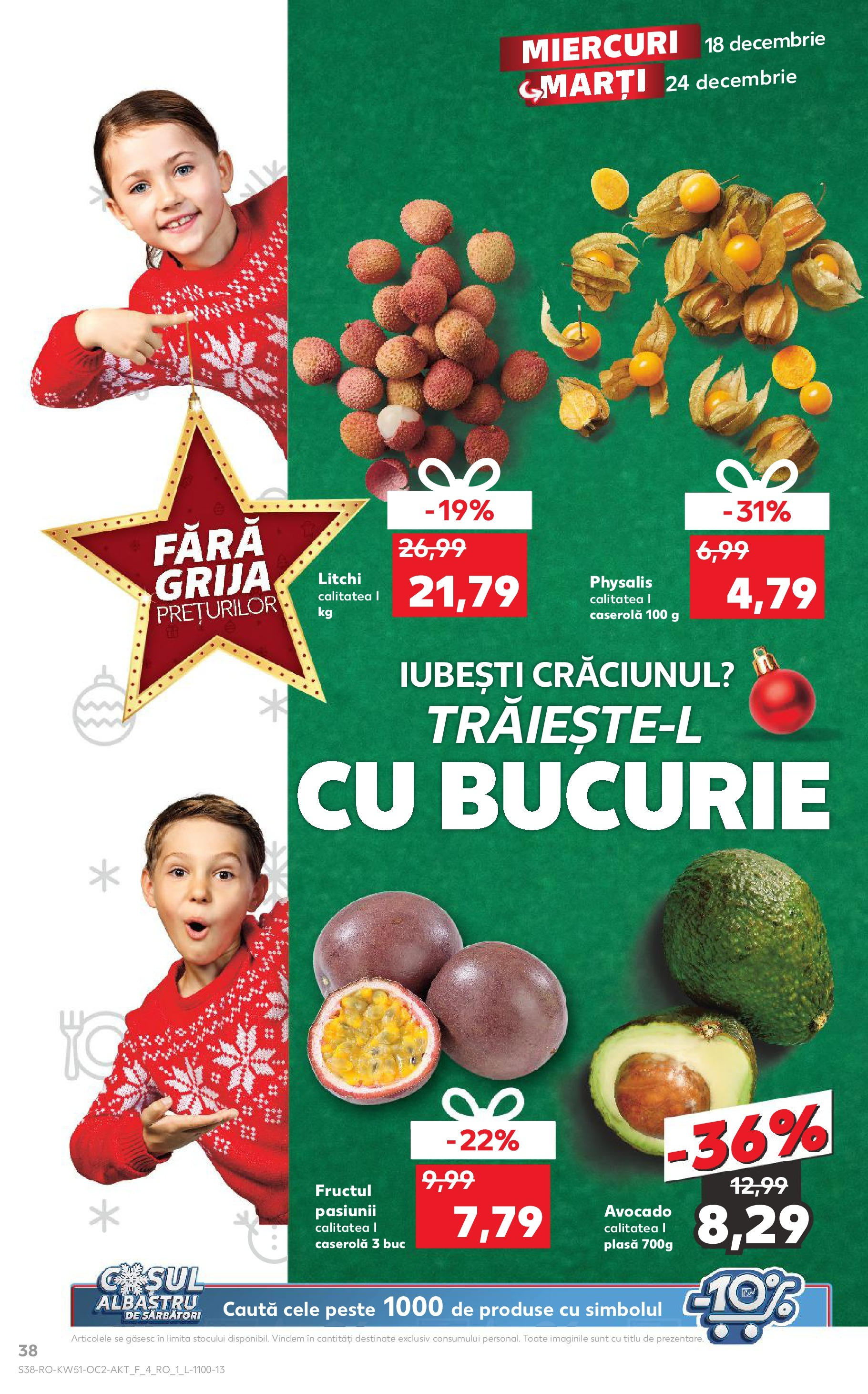 Kaufland - Catalog Kaufland până în data de 22.12.2024 17.12.2024 - Revista si Oferta | Pagină: 38 | Produse: Pește, Avocado