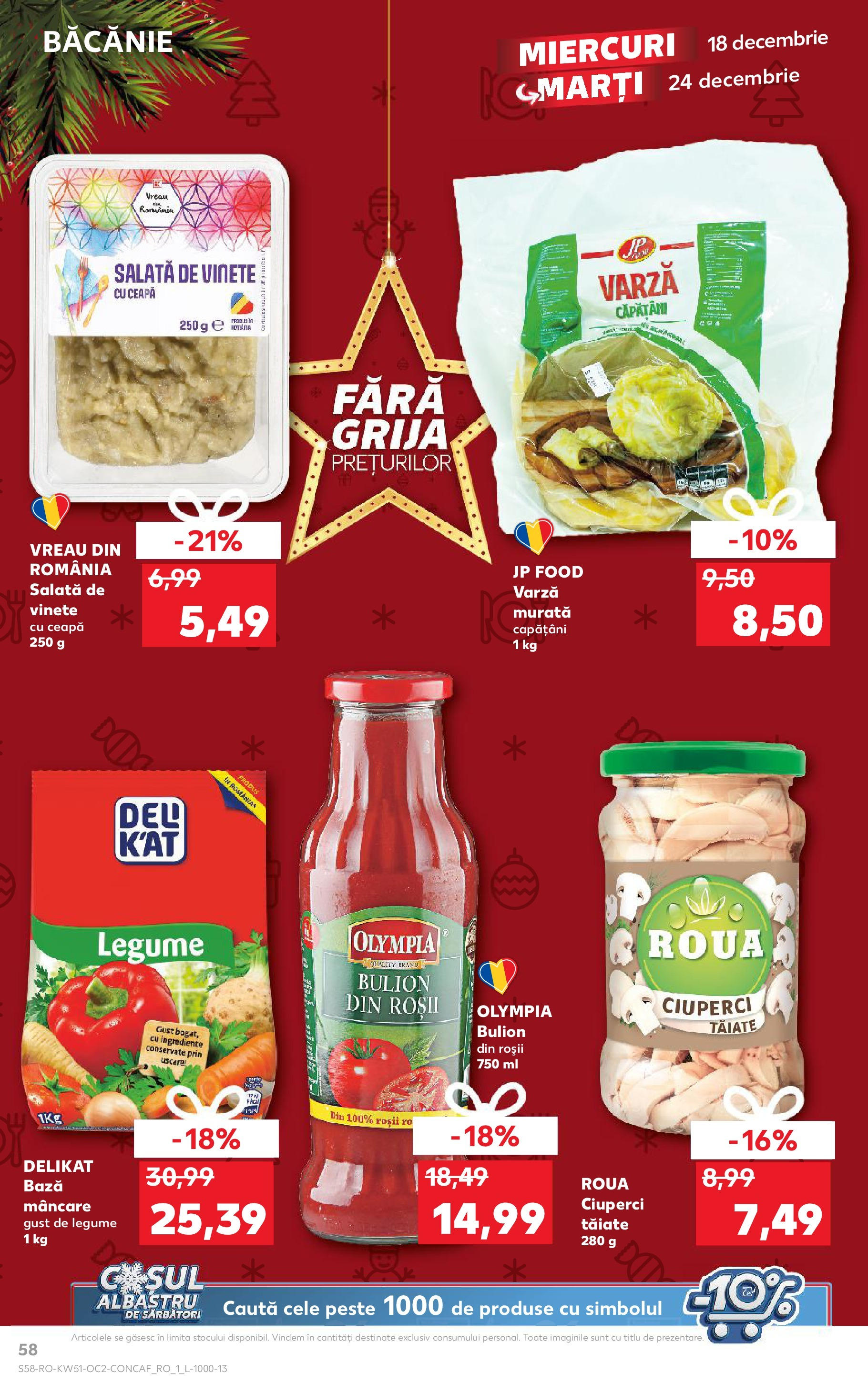 Kaufland - Catalog Kaufland până în data de 22.12.2024 17.12.2024 - Revista si Oferta | Pagină: 58 | Produse: Roșii, Salată, Ceapă, Legume