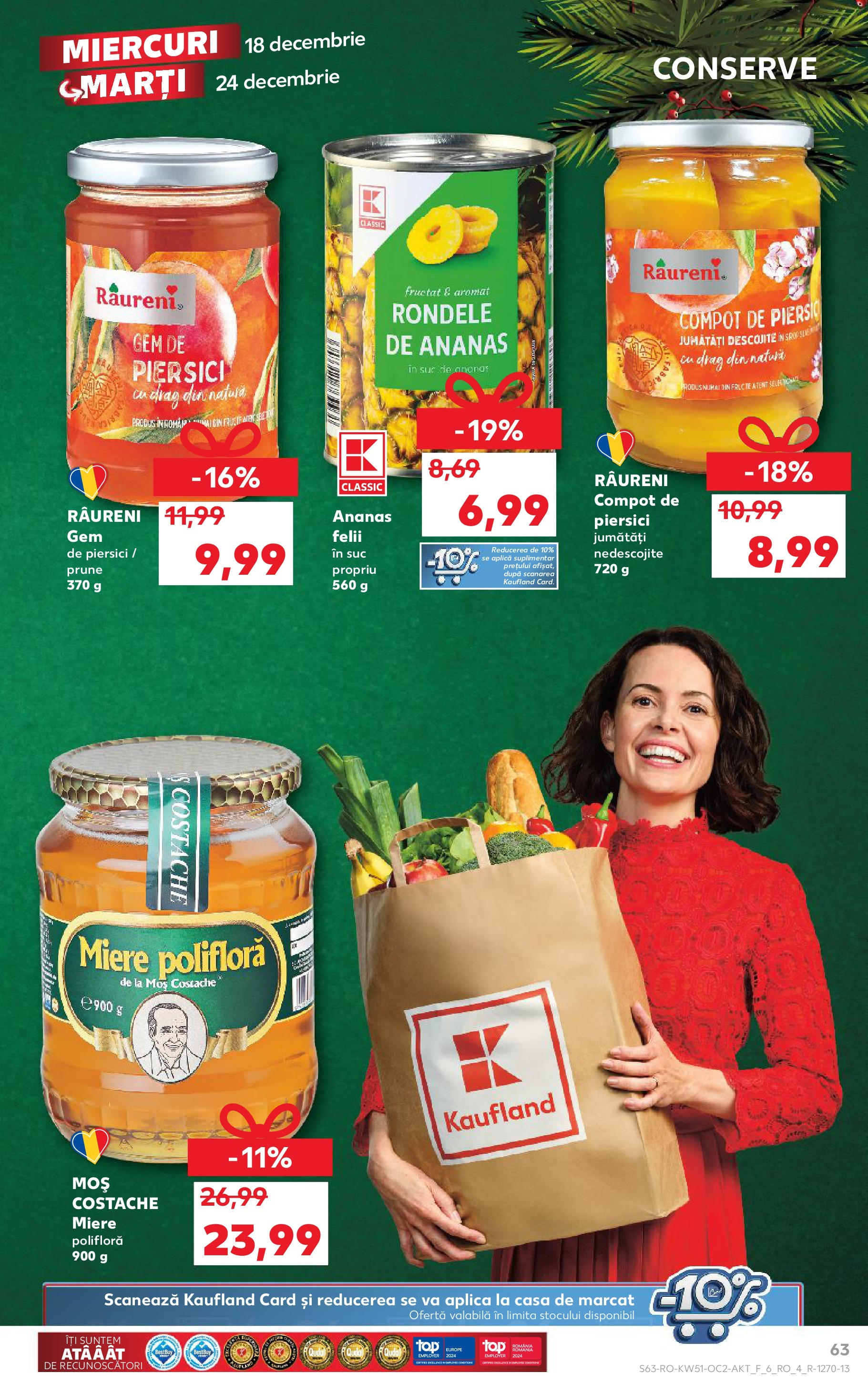 Kaufland - Catalog Kaufland până în data de 22.12.2024 17.12.2024 - Revista si Oferta | Pagină: 63 | Produse: Miere polifloră, Gem, Prune, Compot