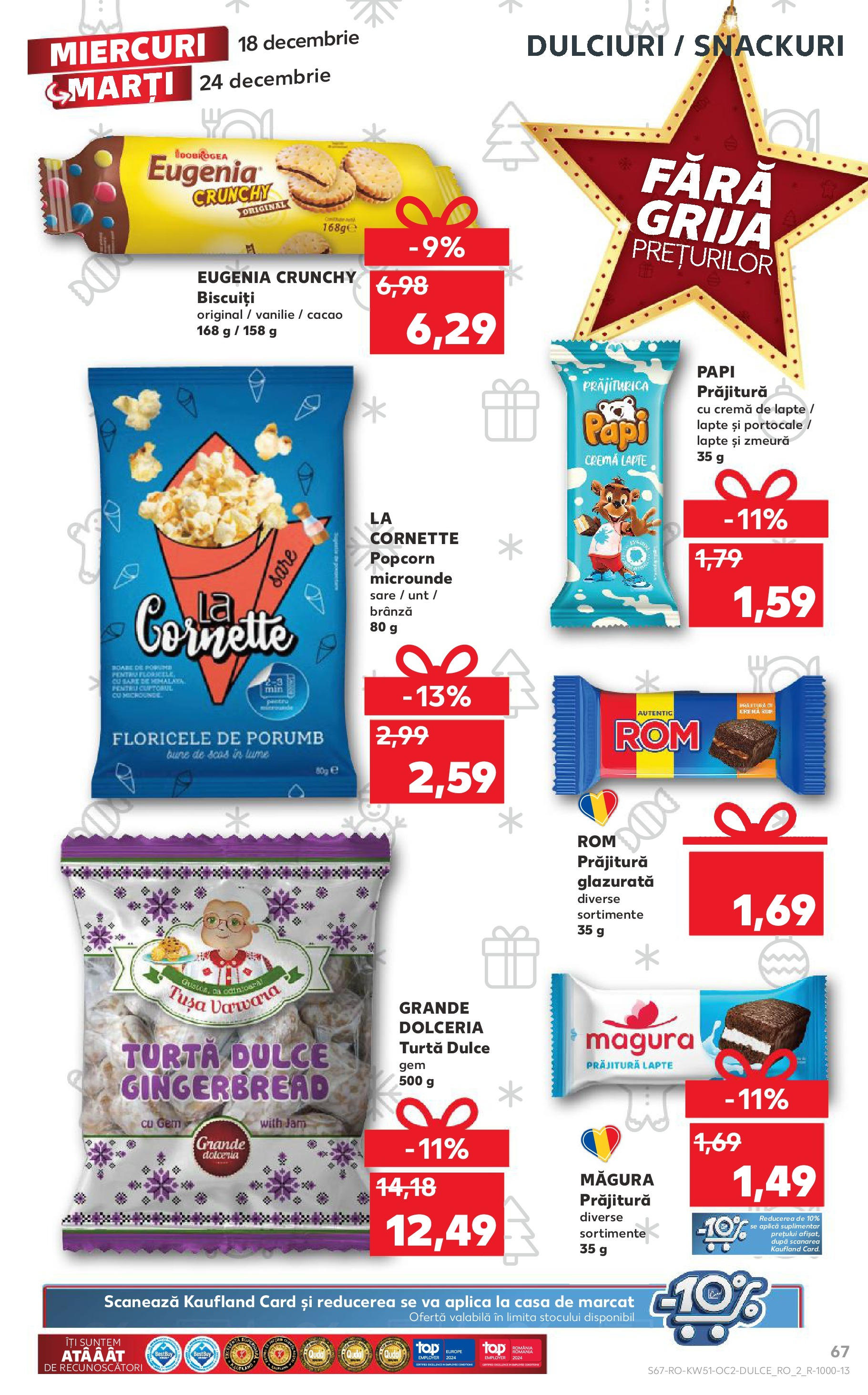 Kaufland - Catalog Kaufland până în data de 22.12.2024 17.12.2024 - Revista si Oferta | Pagină: 67 | Produse: Prăjitură, Gem, Lapte, Porumb