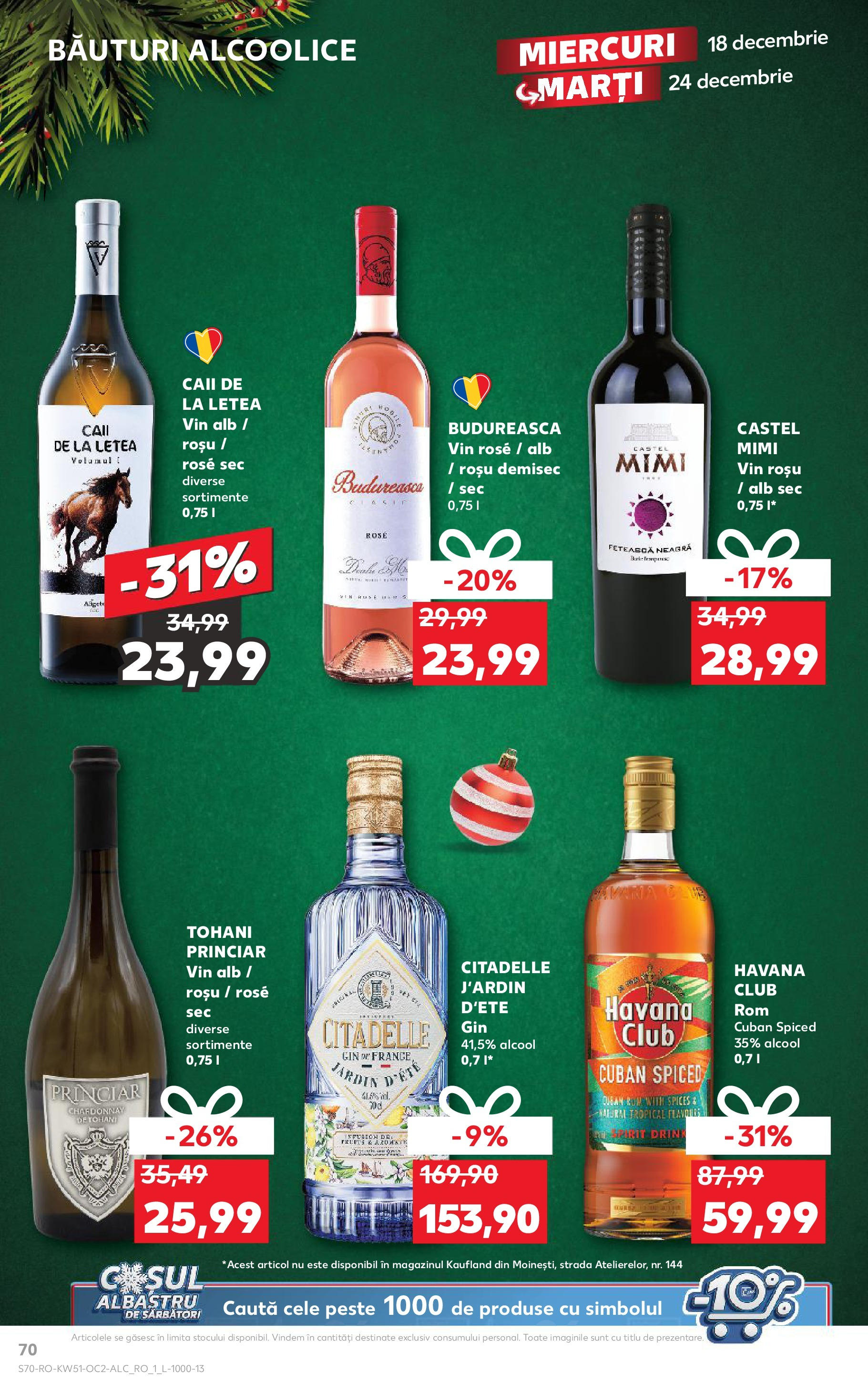 Kaufland - Catalog Kaufland până în data de 22.12.2024 17.12.2024 - Revista si Oferta | Pagină: 70 | Produse: Vin, Pește, Gin