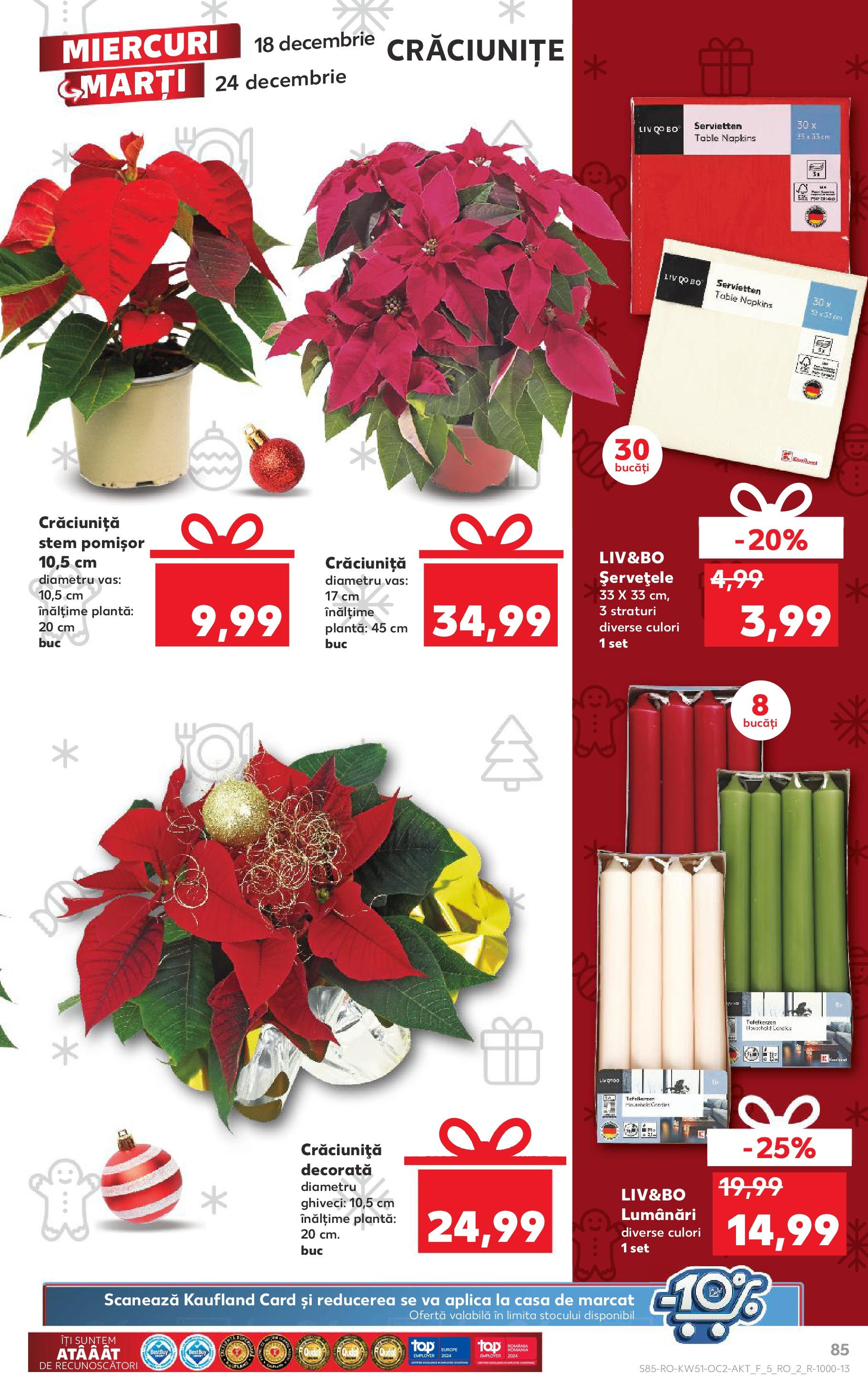 Kaufland - Catalog Kaufland până în data de 22.12.2024 17.12.2024 - Revista si Oferta | Pagină: 85 | Produse: Ghiveci