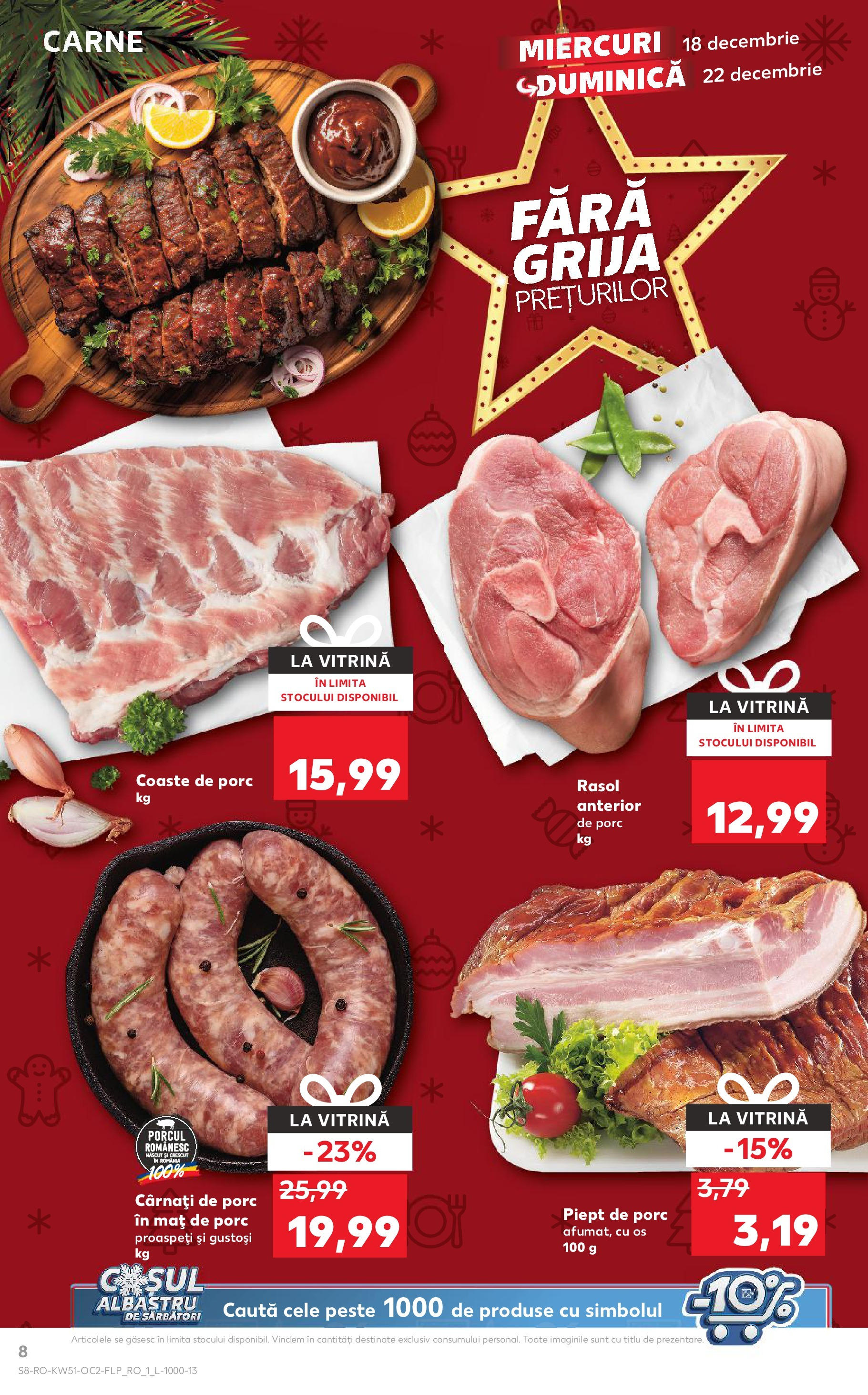 Kaufland - Catalog Kaufland până în data de 22.12.2024 17.12.2024 - Revista si Oferta | Pagină: 8 | Produse: Vitrină, Pește, Rasol, Cârnați