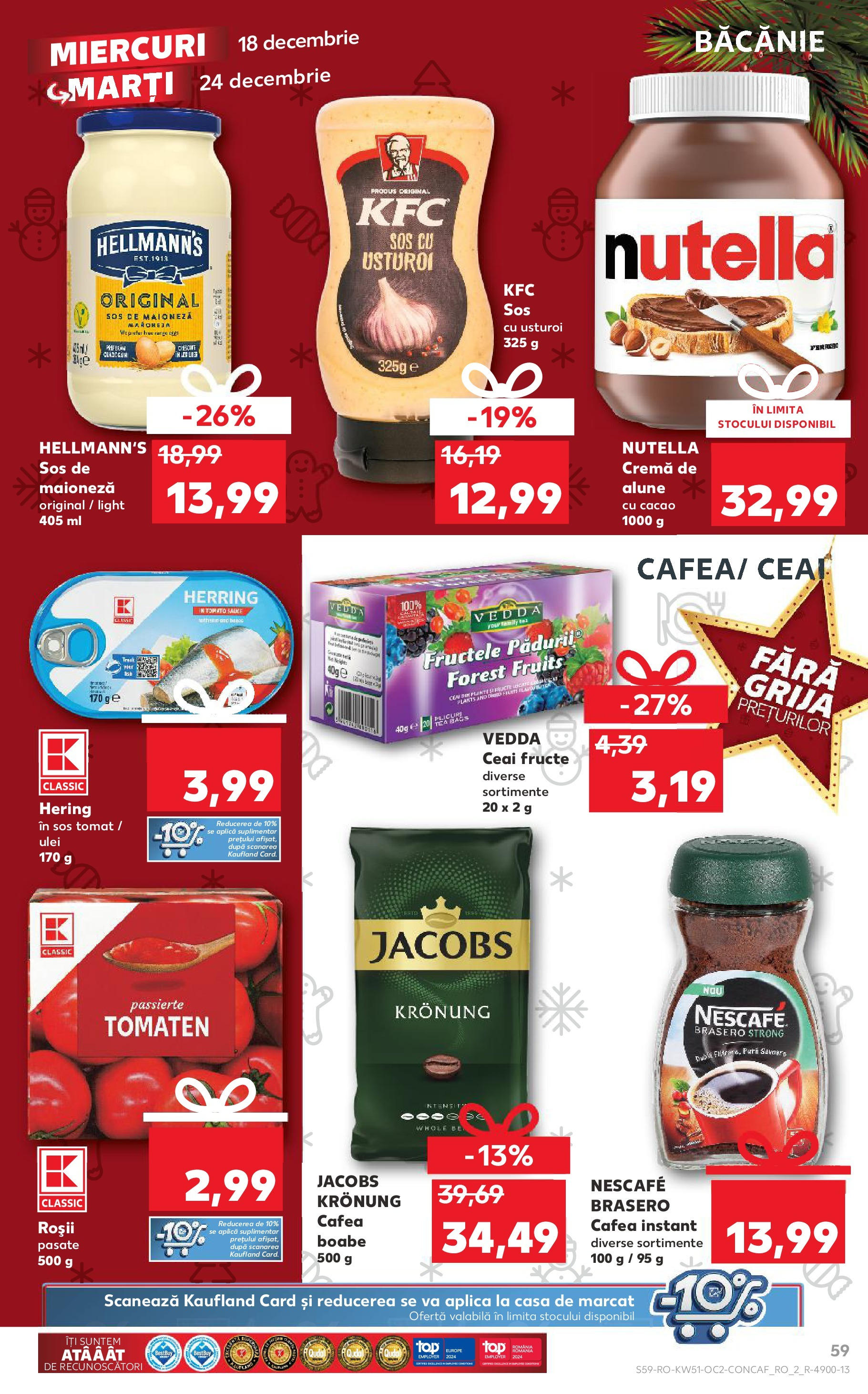 Kaufland - Catalog Kaufland până în data de 22.12.2024 17.12.2024 - Revista si Oferta | Pagină: 59 | Produse: Ulei, Cafea, Maioneză, Sos