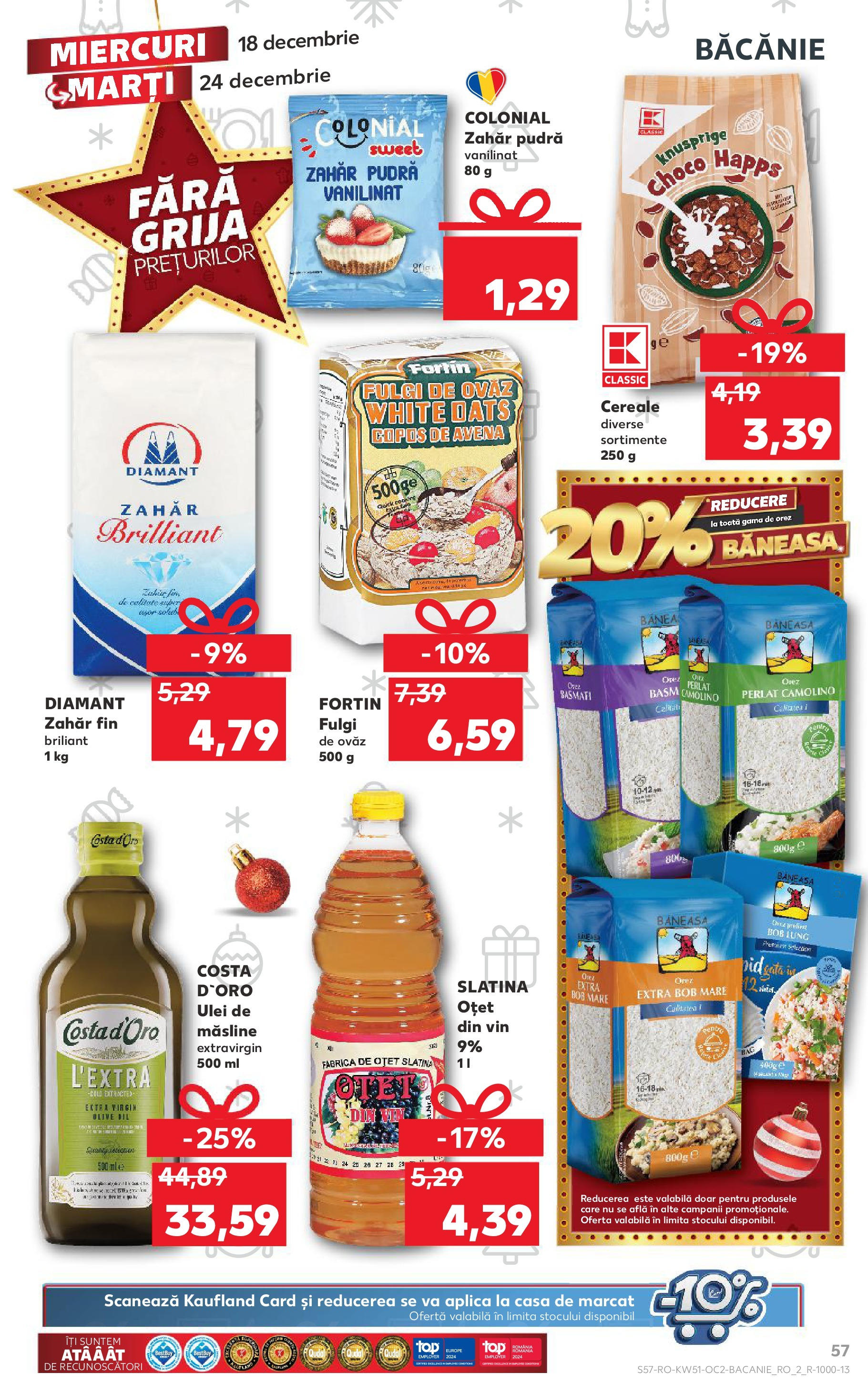 Catalog Kaufland CRĂCIUN de la 18.12.2024 | Pagină: 57 | Produse: Oțet, Vin, Orez, Cereale