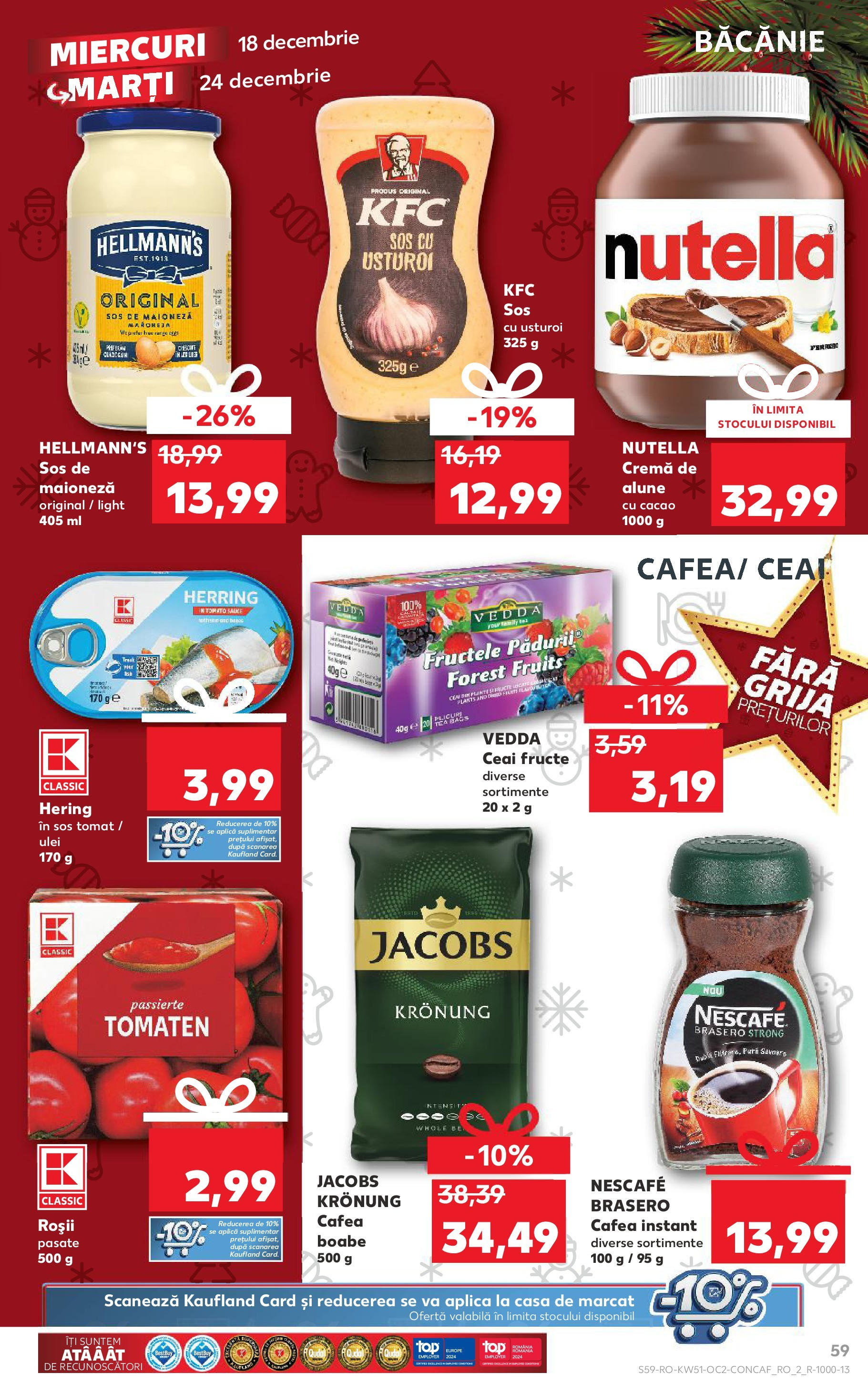 Catalog Kaufland CRĂCIUN de la 18.12.2024 | Pagină: 59 | Produse: Ulei, Cacao, Fructe, Sos