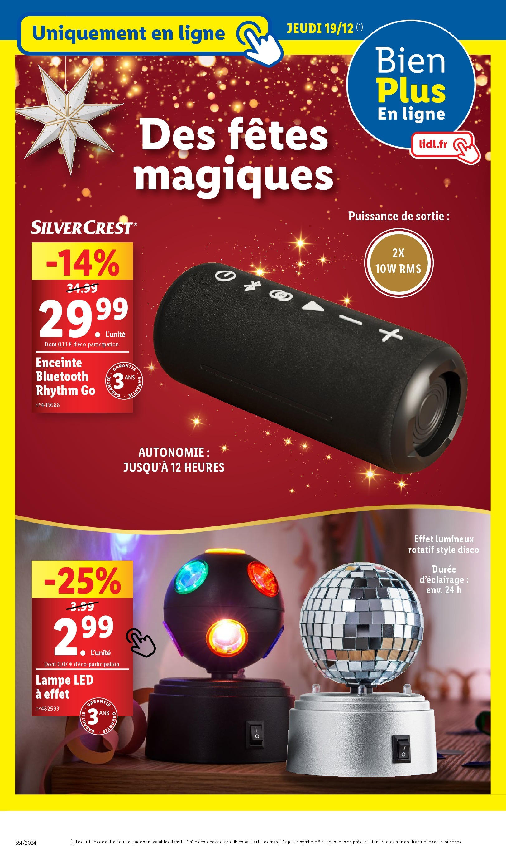 Catalogue LIDL du 17/12/2024 | Promo prospectus en ligne | Page: 16 | Produits: Enceinte, lampe LED, Lampe