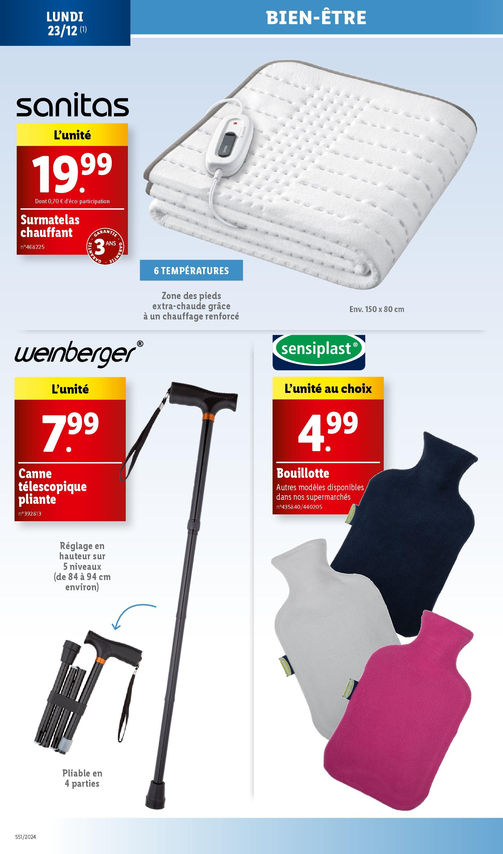 Catalogue LIDL du 17/12/2024 | Promo prospectus en ligne | Page: 18 | Produits: Surmatelas, Surmatelas chauffant, Bouillotte