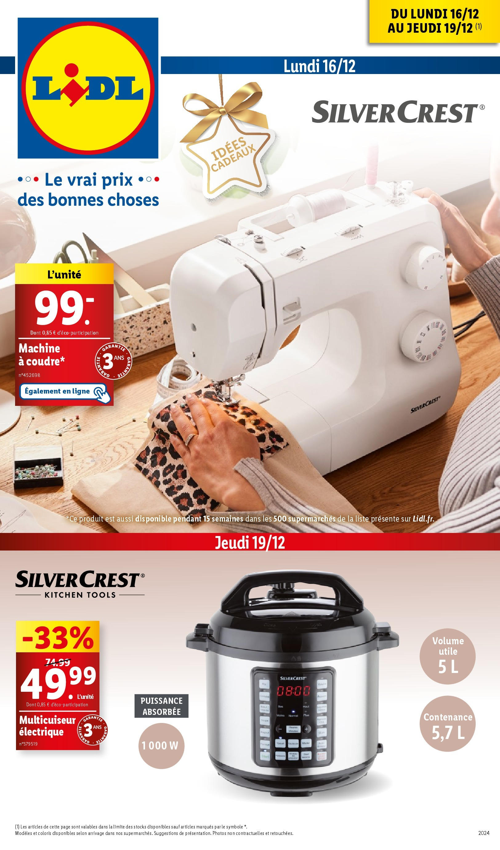 Lidl vous propose une large gamme de matériel de couture pour devenir un professionnel. de la boutique LIDL valable du 14/12/2024 - Page numéro 1