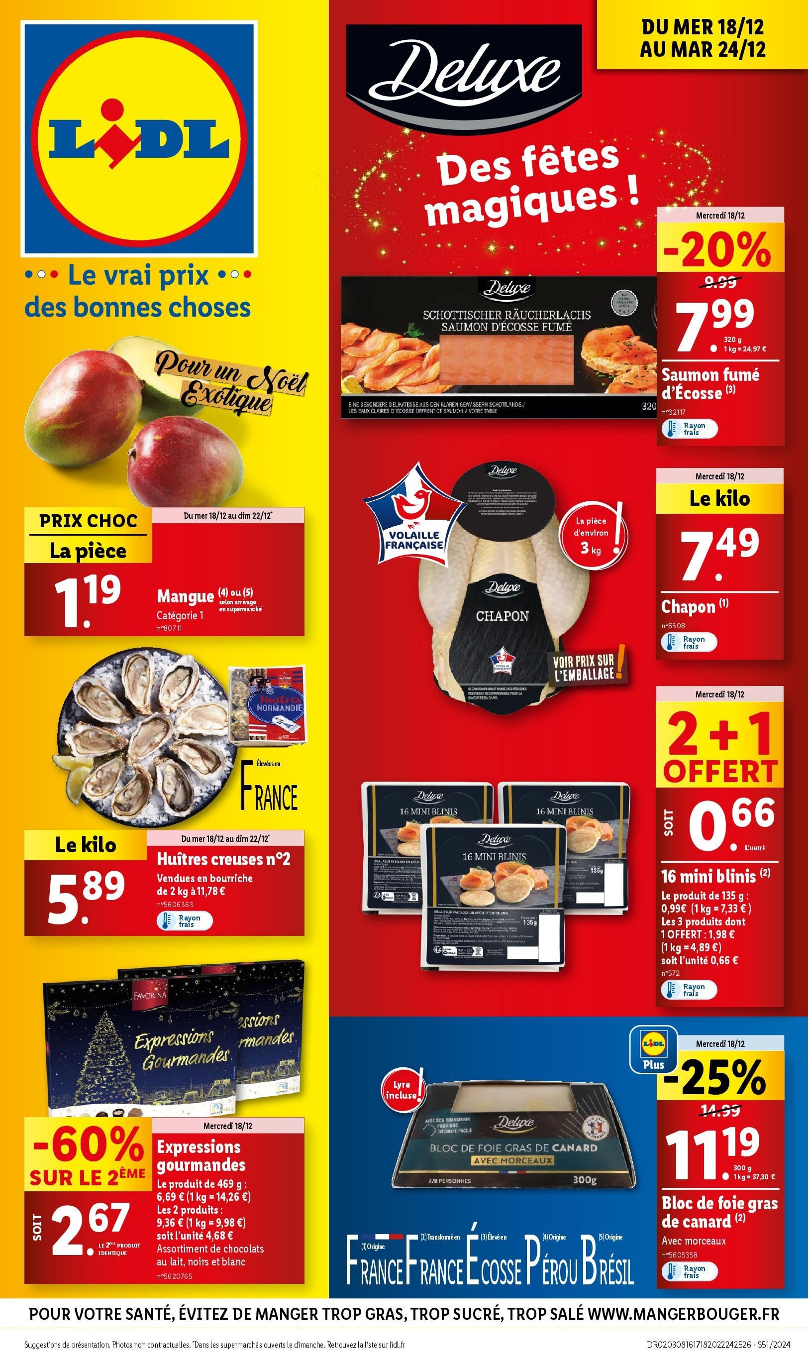 Retrouvez une large sélection de mets d'exception à petits prix chez Lidl! de la boutique LIDL valable du 15/12/2024 - Page numéro 1