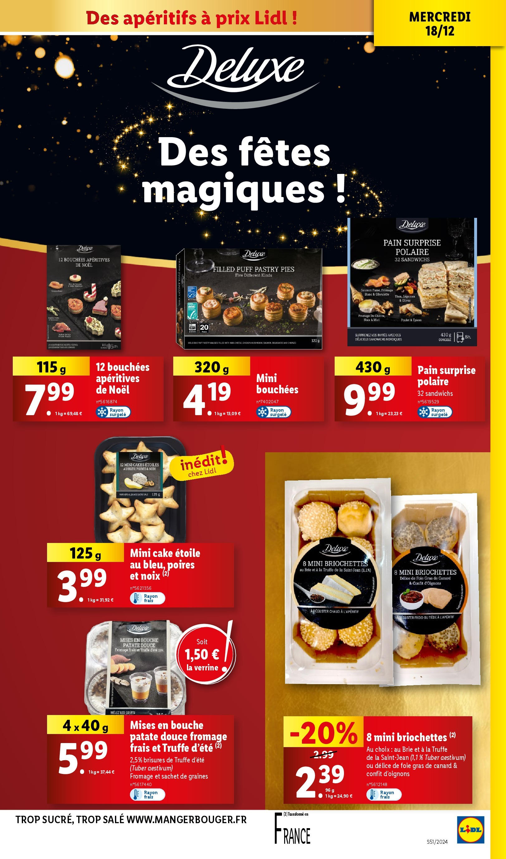 Catalogue LIDL du 15/12/2024 | Promo prospectus en ligne | Page: 11 | Produits: Foie Gras de Canard, Olives, Patate douce, Fromage blanc