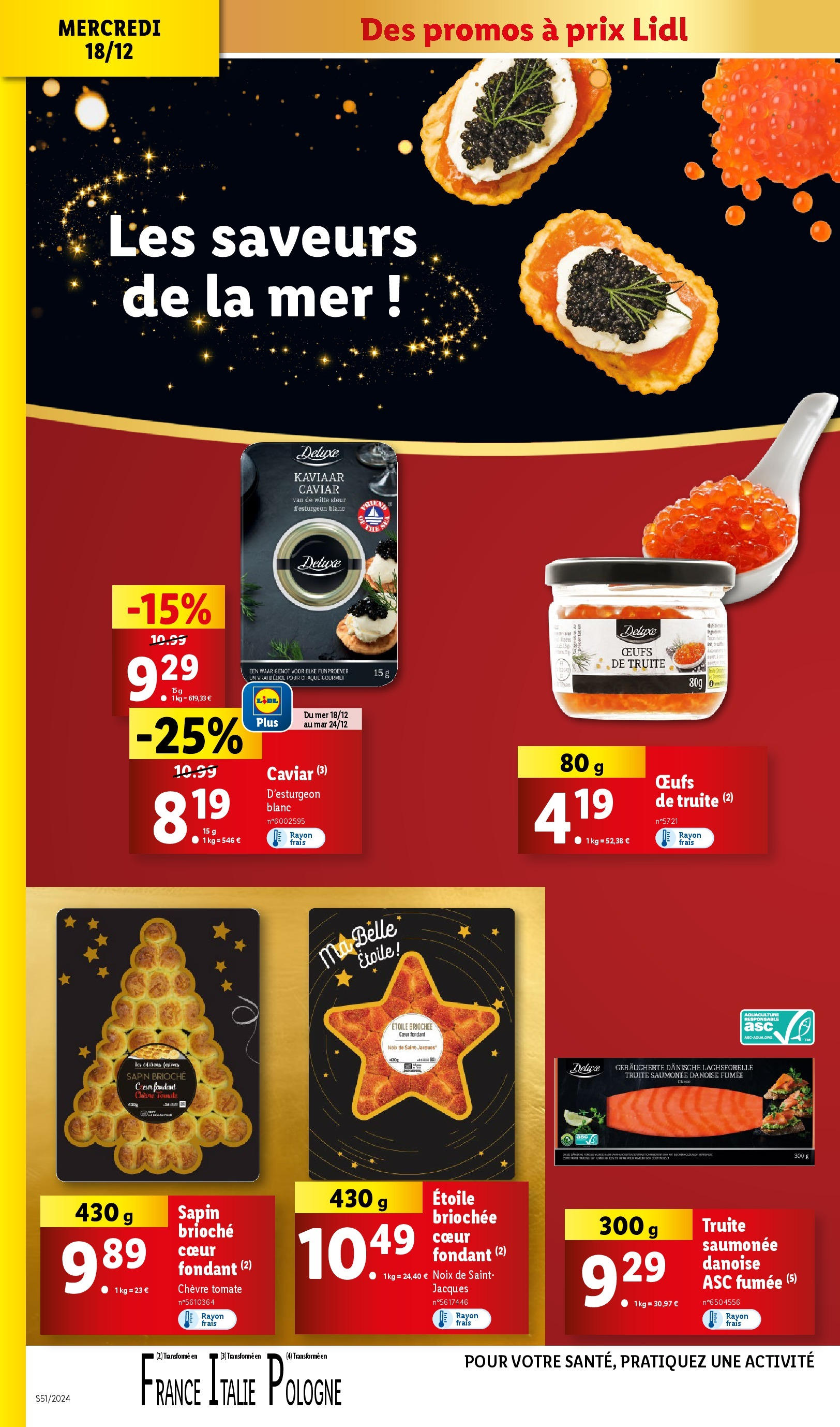 Catalogue LIDL du 15/12/2024 | Promo prospectus en ligne | Page: 12 | Produits: Caviar, Œufs, Noix