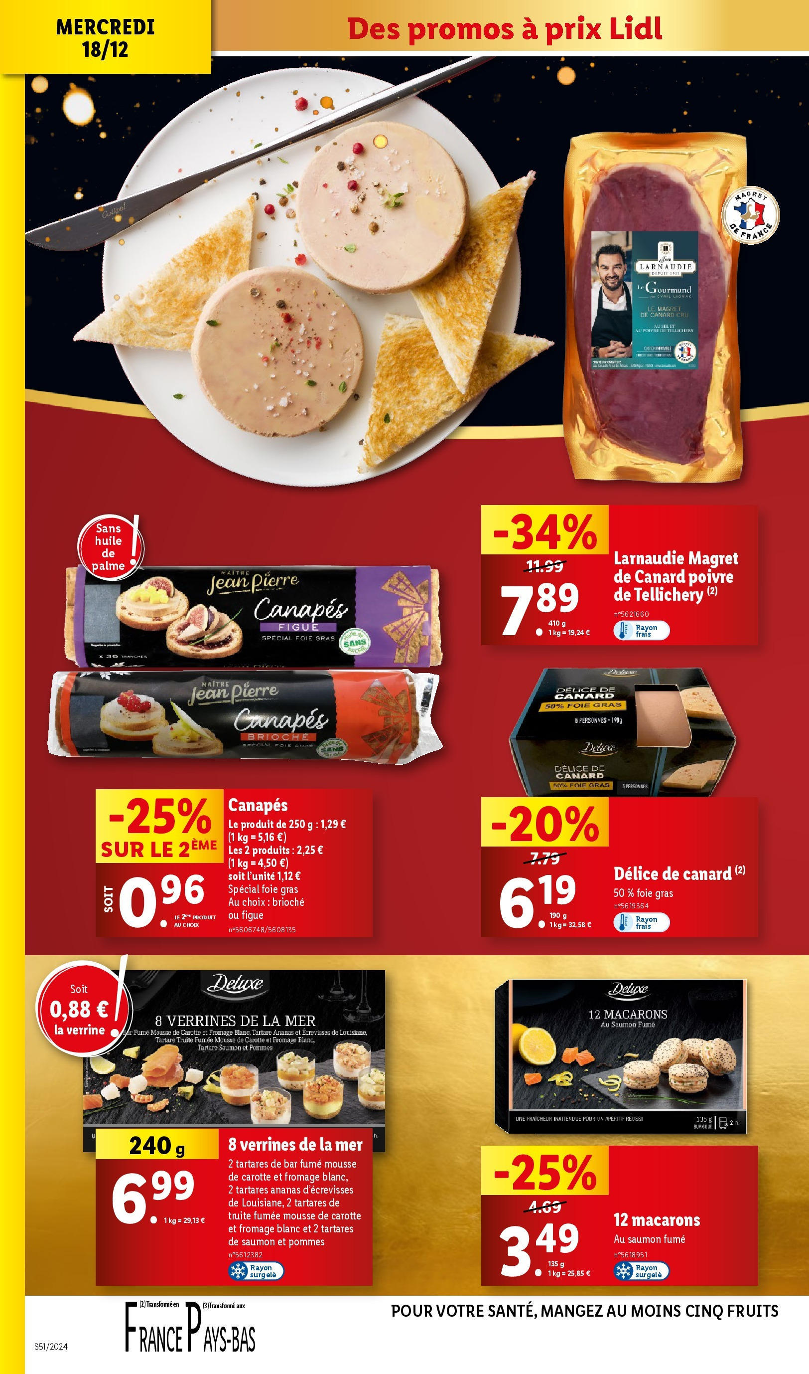 Catalogue LIDL du 15/12/2024 | Promo prospectus en ligne | Page: 14 | Produits: Magret de canard, Figue, Truite fumée, Saumon