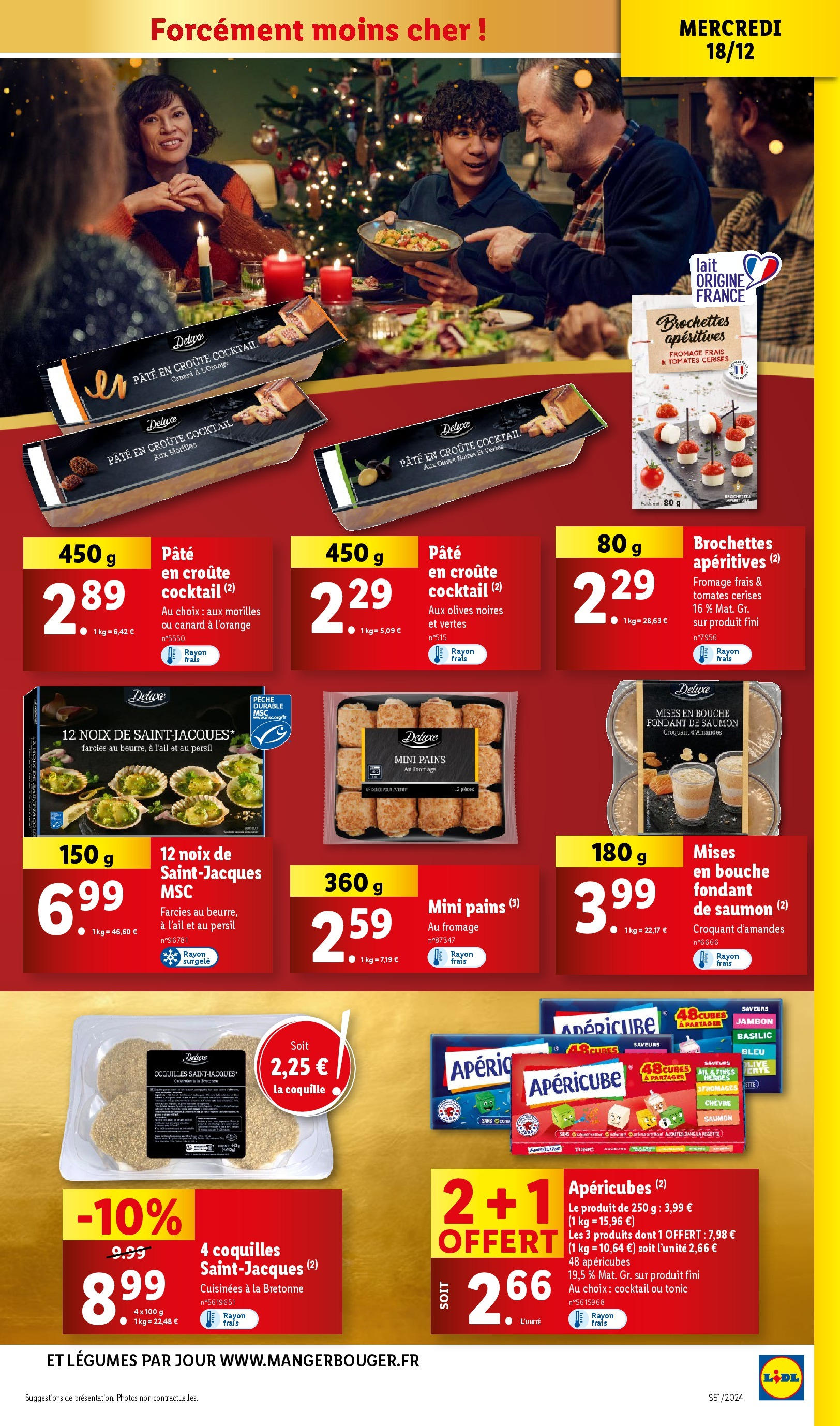 Catalogue LIDL du 15/12/2024 | Promo prospectus en ligne | Page: 15 | Produits: Fromage, Jambon, Noix, Fromage frais