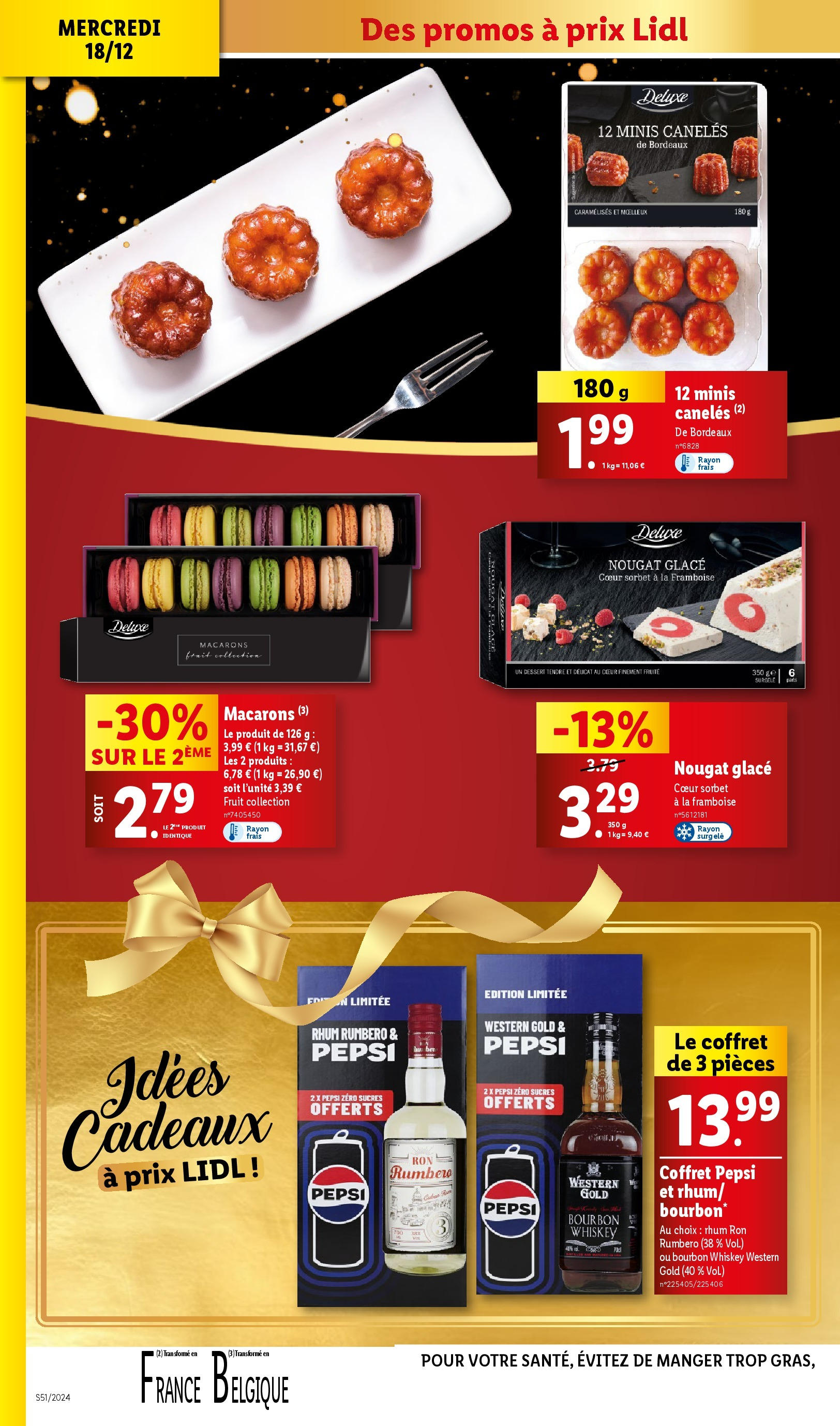 Catalogue LIDL du 15/12/2024 | Promo prospectus en ligne | Page: 18 | Produits: Nougat, Macarons, Rhum, Bourbon