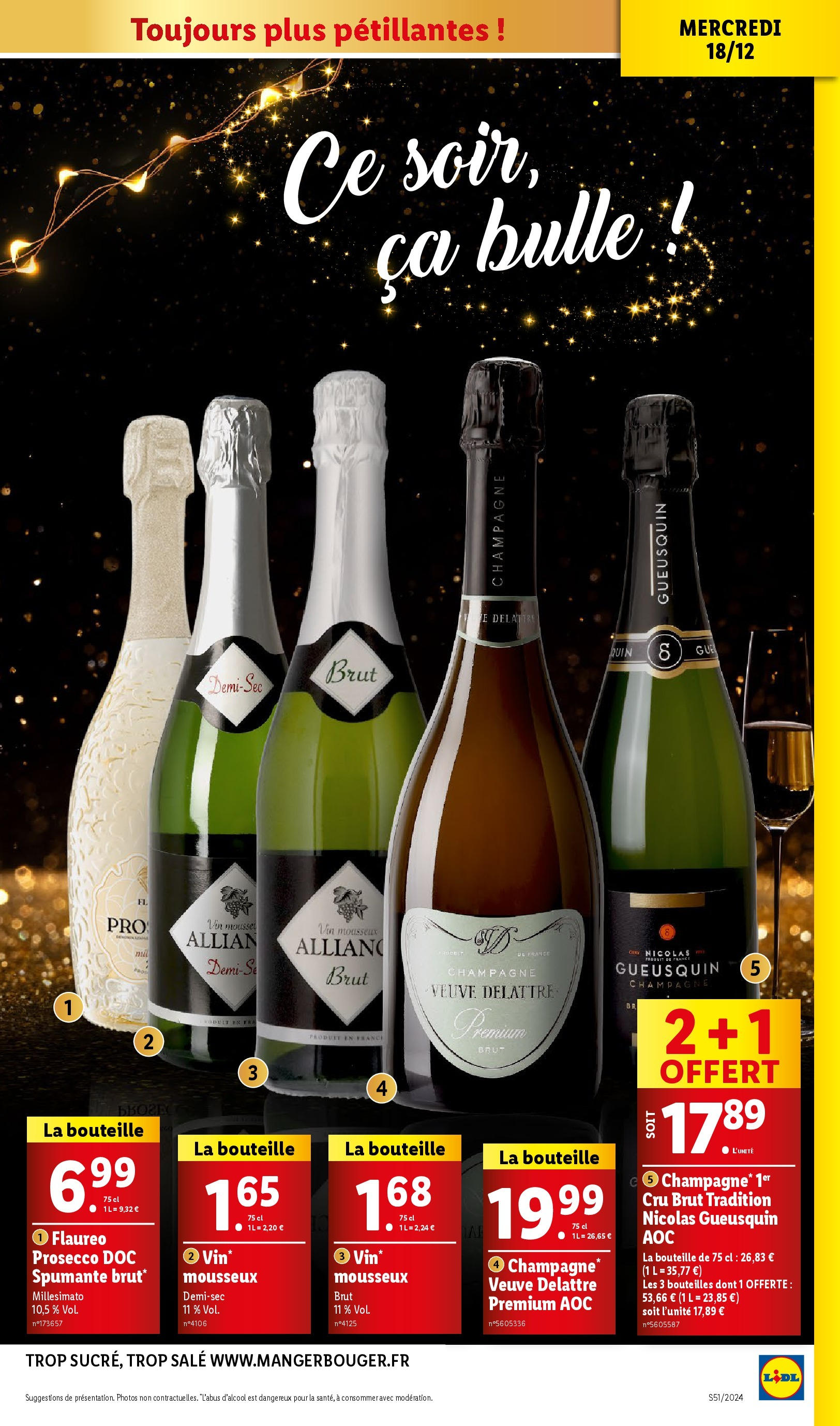 Catalogue LIDL du 15/12/2024 | Promo prospectus en ligne | Page: 19 | Produits: Vin mousseux, Mousse, Mousseux, Prosecco