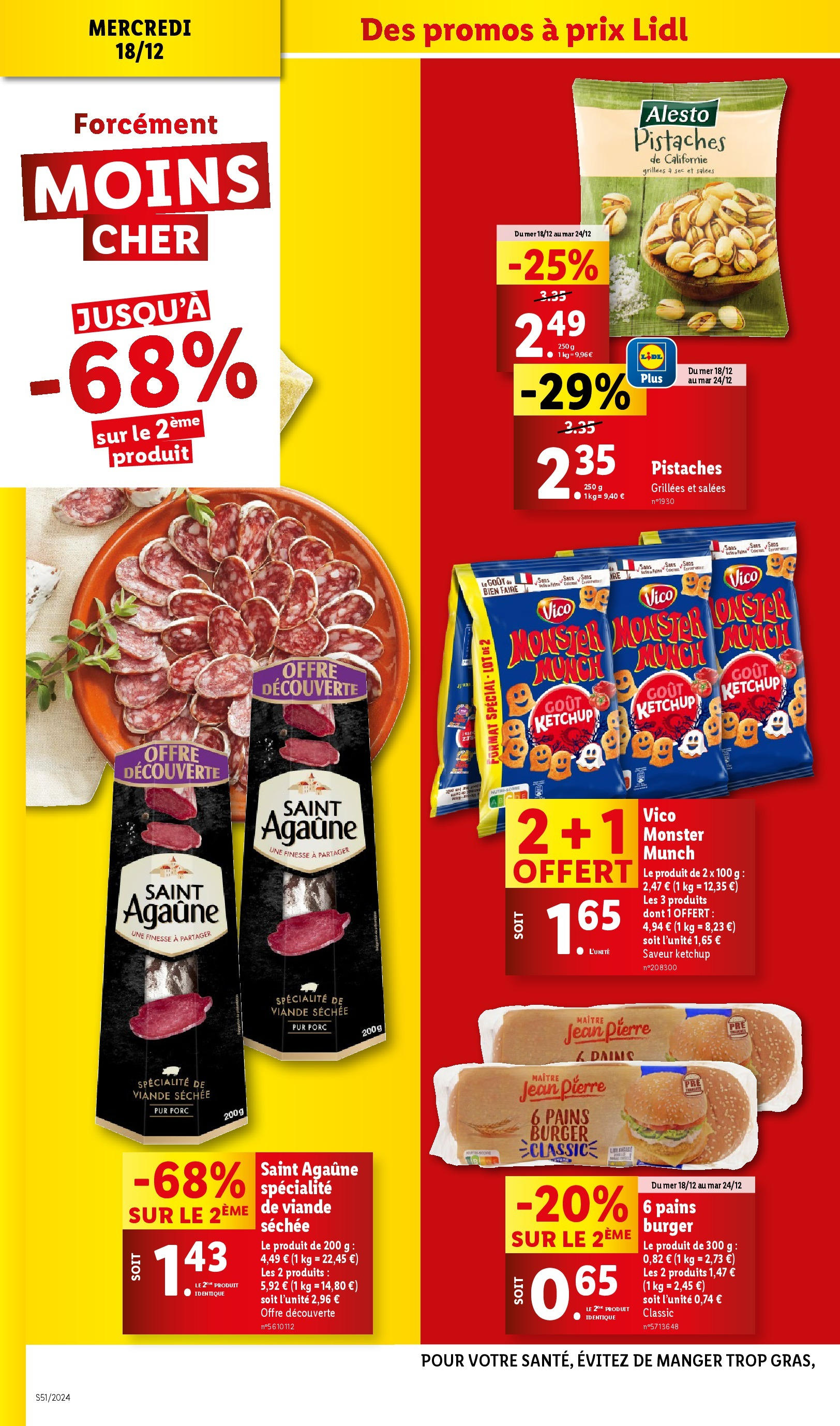 Catalogue LIDL du 15/12/2024 | Promo prospectus en ligne | Page: 24 | Produits: Pistaches, Viande, Porc, Ketchup