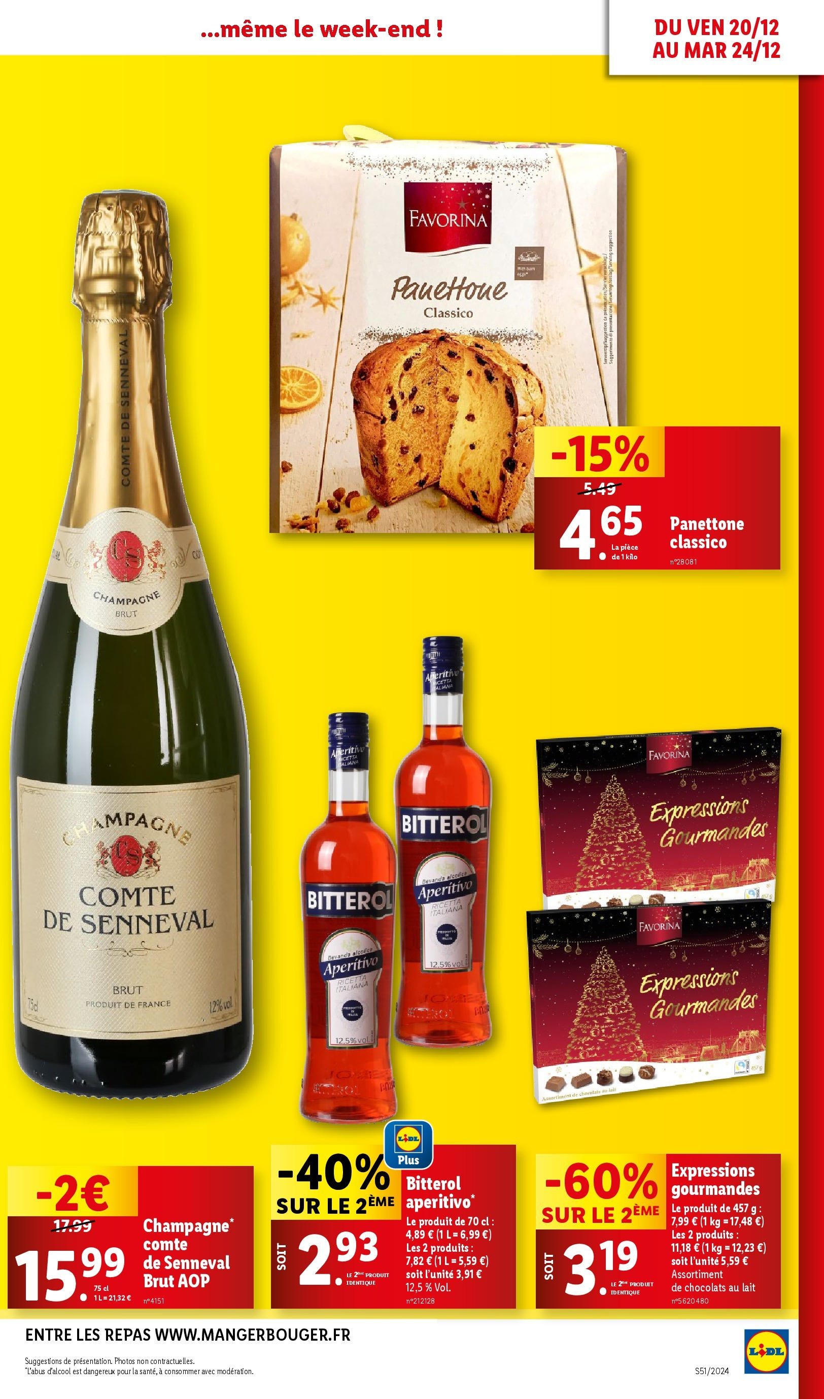 Catalogue LIDL du 15/12/2024 | Promo prospectus en ligne | Page: 67 | Produits: Champagne brut, Panettone, Champagne, Lait