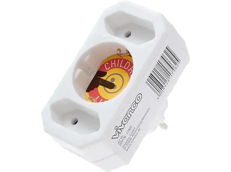 Vivanco 17462 Schuko/ Euro-Adapter ohne Schalter; Schuko-Adapter
