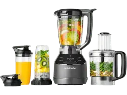Nutri Bullet NBF 580B Trible Prep System Standmixer 3in1 (Schwarz, 1500 Watt, 1.8 l)