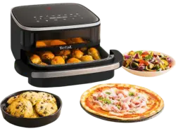 Tefal FW402H Easy Fry XL Surface Heißluftfritteuse (4 l, 2200 Watt, Grau/Edelstahl-Elemente)