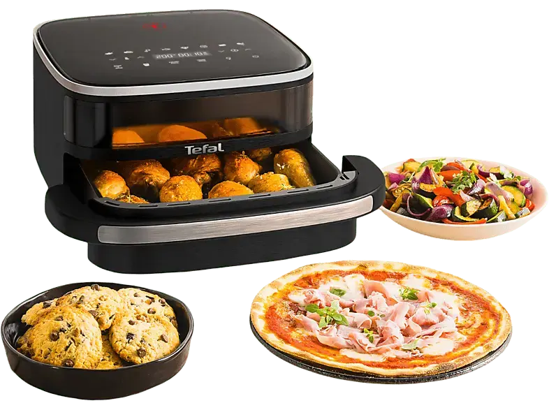 Tefal FW402H Easy Fry XL Surface Heißluftfritteuse (4 l, 2200 Watt, Grau/Edelstahl-Elemente)