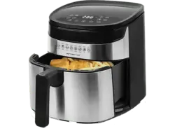 Emerio AF-129084 Smart Fryer Heißluftfritteuse (4,5 l, 1300 Watt, Silber)