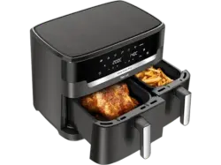 Tefal EY942H XXL Dual Easy Fry Doppel-Heißluftfritteuse (11 l, für 8-10 Personen, Schwarz)