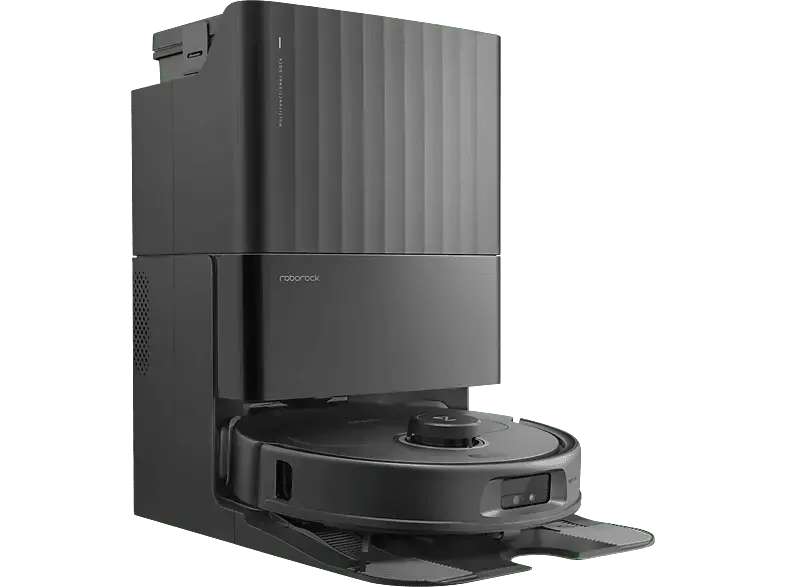 Roborock Qrevo MaxV Saug-und Wischroboter, mit Absaugstation (Schwarz, Laufzeit: 180 Min., 63 dB(A))
