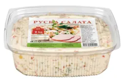 Руска салата с шунка