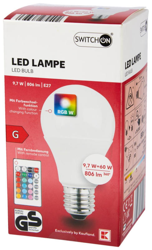 Switch On LED крушка E27, 9,7 W