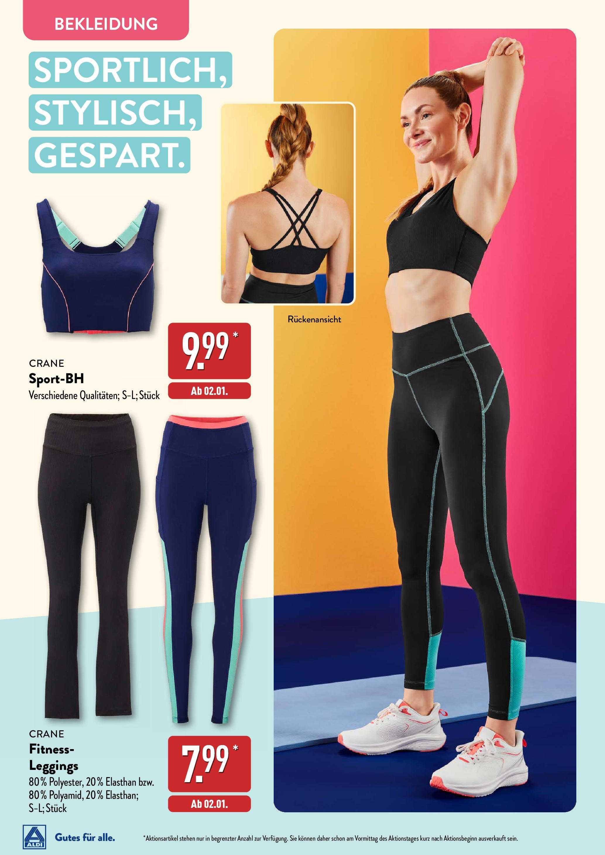 Aldi Fitness (ab 02.01.2025) » Angebote Online | Seite: 14 | Produkte: Bekleidung, Leggings