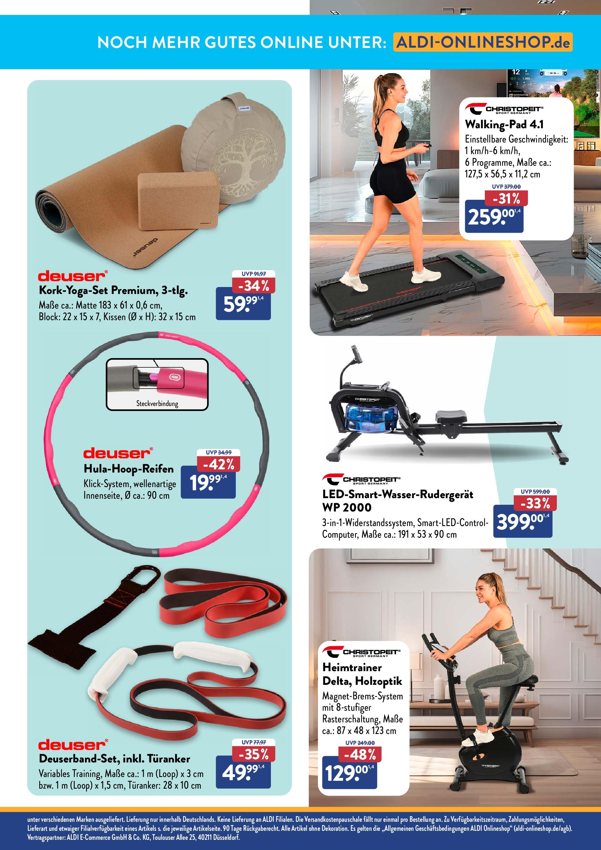 Aldi Fitness (ab 02.01.2025) » Angebote Online | Seite: 17 | Produkte: Kissen, Heimtrainer