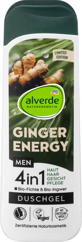 alverde MEN Duschgel Ginger Energy 4in1