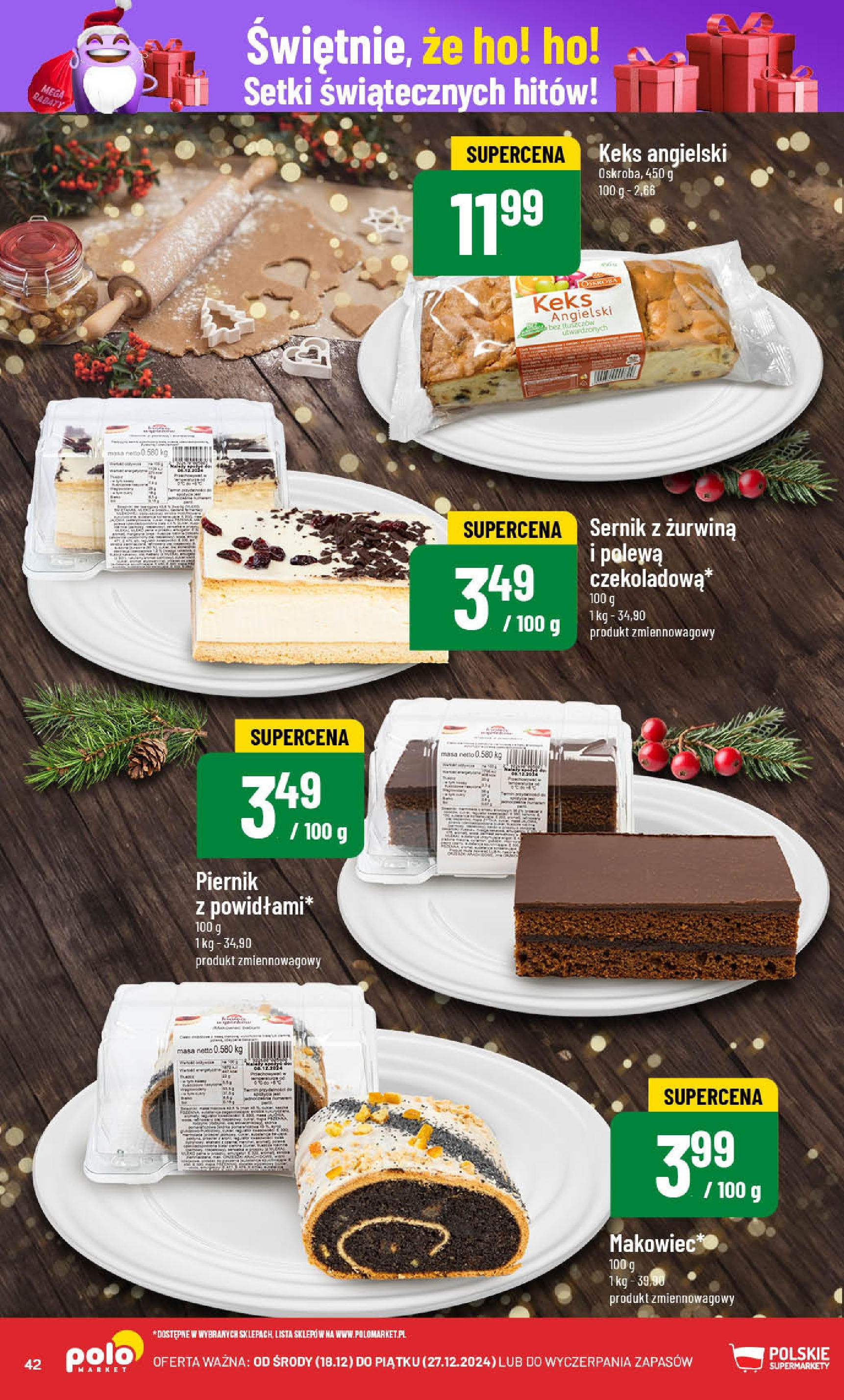 POLOmarket gazetka od 18.12.2024 | Boże Narodzenie 🎄🎁 | Strona: 42 | Produkty: Piernik