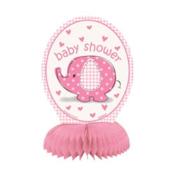 Wabendeko Elefant - Babyparty: Mädchen, 4 Stück, rosa