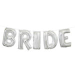 LIBRO Ballonkette - Schriftzug: Bride, silber - bis 06.01.2025