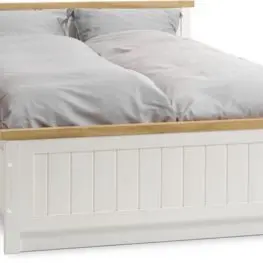 JYSK Cadru pat MARKSKEL 180x200 alb/stejar sălbatic