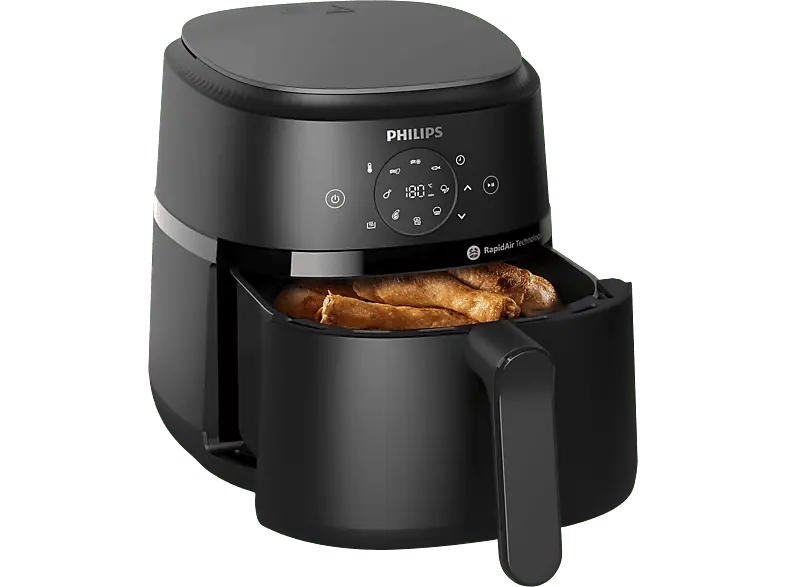 Philips NA 2290/00 2000 Series Airfryer Heißluftfritteuse (4,2 l, 1500 Watt, Schwarz)