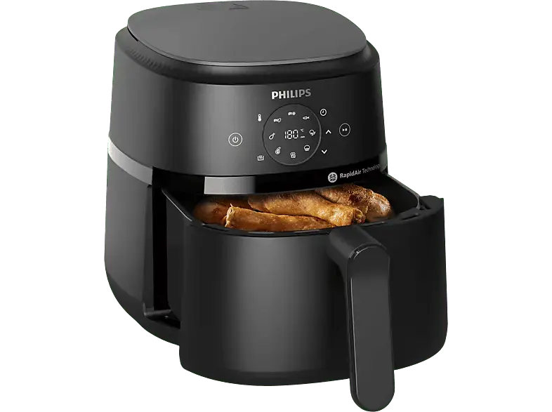Philips NA 2290/00 2000 Series Airfryer Heißluftfritteuse (4,2 l, 1500 Watt, Schwarz)