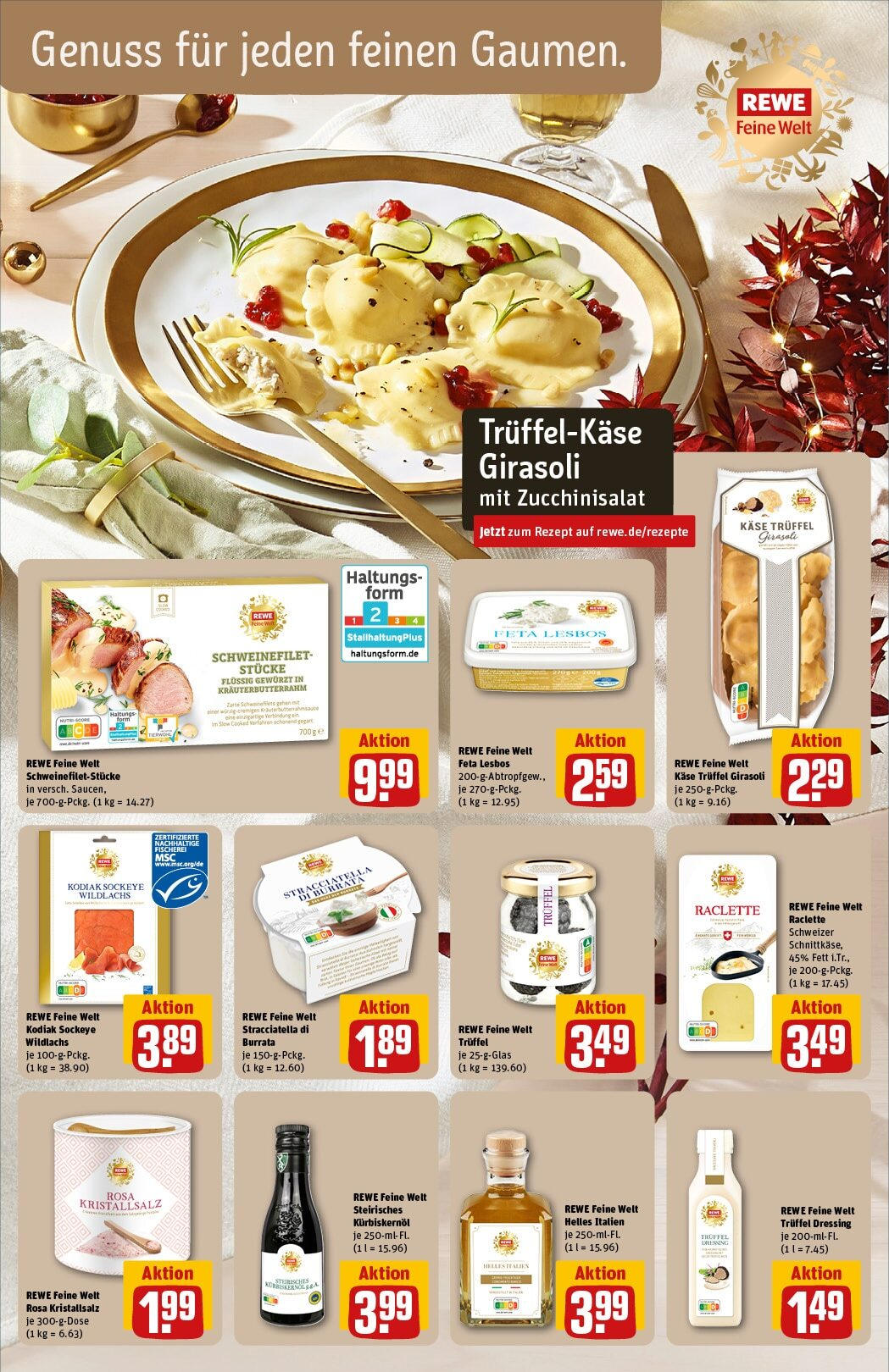 Rewe - Berlin-Zehlendorf, Clayallee 336 (ab 23.12.2024) zum Blättern » Angebote | Seite: 22 | Produkte: Käse, Dressing, Burrata, Raclette