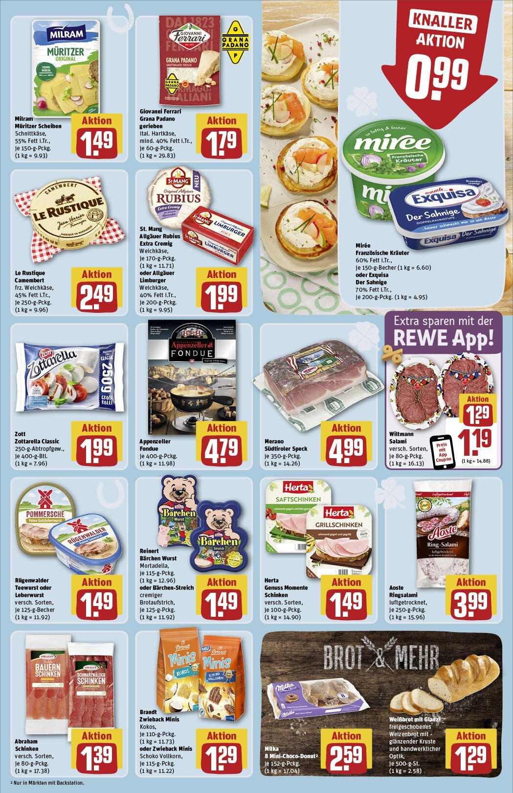 Rewe - Berlin-Zehlendorf, Clayallee 336 (ab 23.12.2024) zum Blättern » Angebote | Seite: 13 | Produkte: Milka, Exquisa, Wurst, Salami