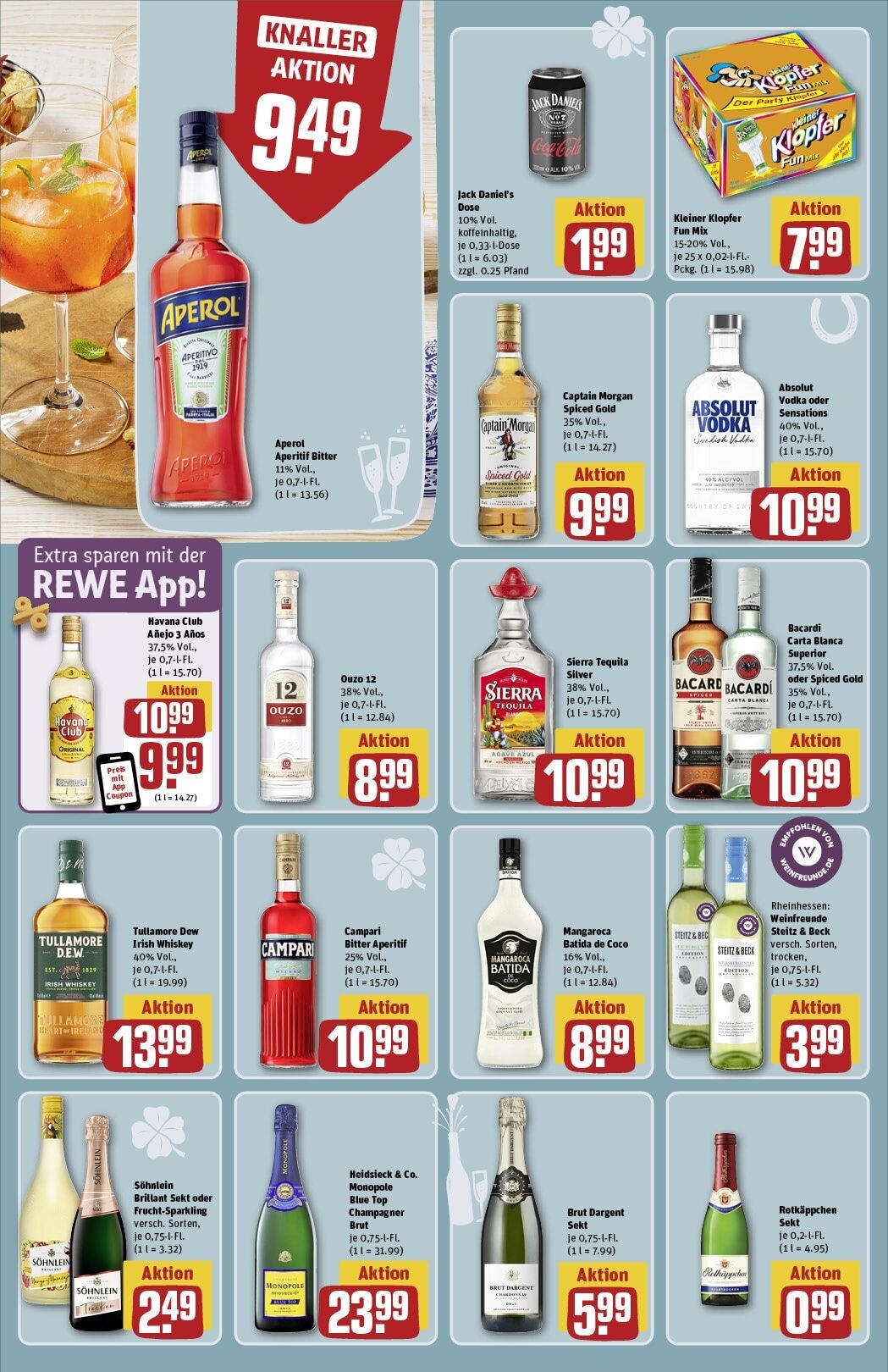 Rewe - Berlin-Zehlendorf, Clayallee 336 (ab 23.12.2024) zum Blättern » Angebote | Seite: 18 | Produkte: Bacardi, Campari, Captain morgan, Whiskey