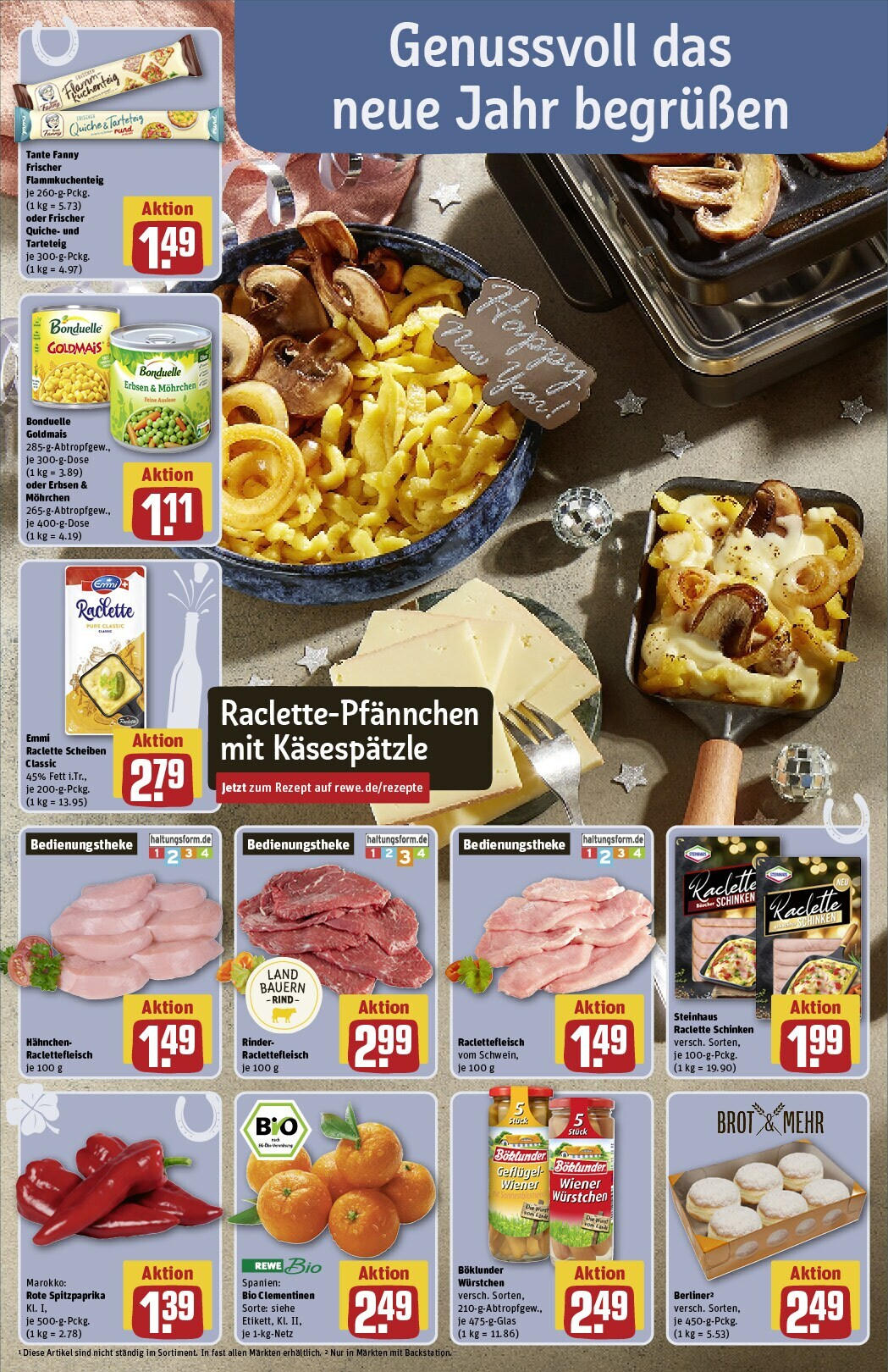 Rewe - Rewe: Wochenangebote (ab 22.12.2024) zum Blättern » Angebote | Seite: 4 | Produkte: Wiener wurstchen, Wurst, Schinken, Erbsen