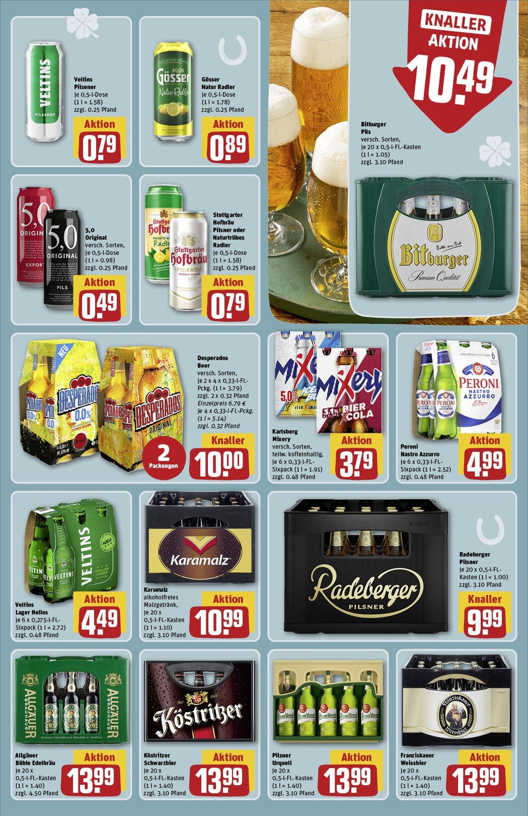 Rewe - Rewe: Wochenangebote (ab 22.12.2024) zum Blättern » Angebote | Seite: 15 | Produkte: Bitburger, Cola, Mixery, Radeberger pilsner