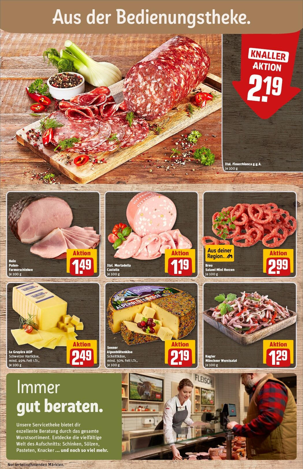 Rewe - Rewe: Wochenangebote (ab 22.12.2024) zum Blättern » Angebote | Seite: 11 | Produkte: Salami, Fleisch